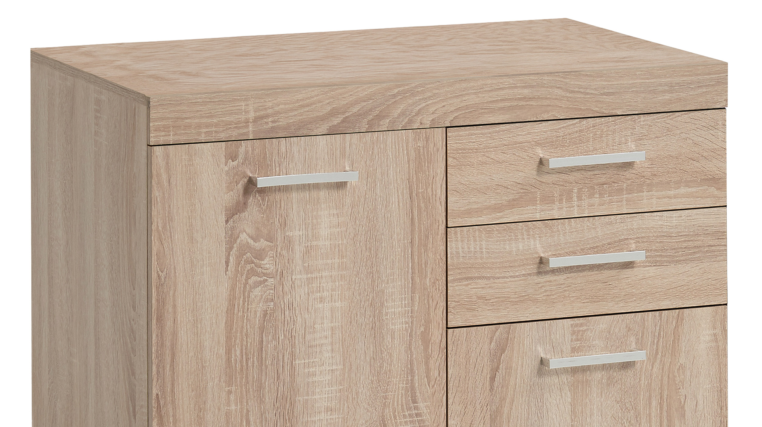 Kommode Eiche 80 x 50 cm - 2 Schubladen - BRISTOL