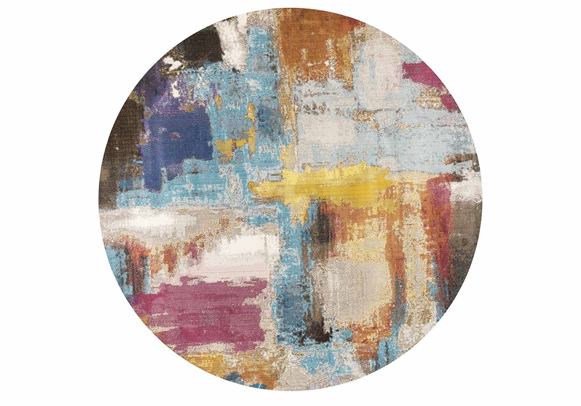 Festival Teppich - rund - 200 cm - mehrfarbig - Picasso 598 Artisan