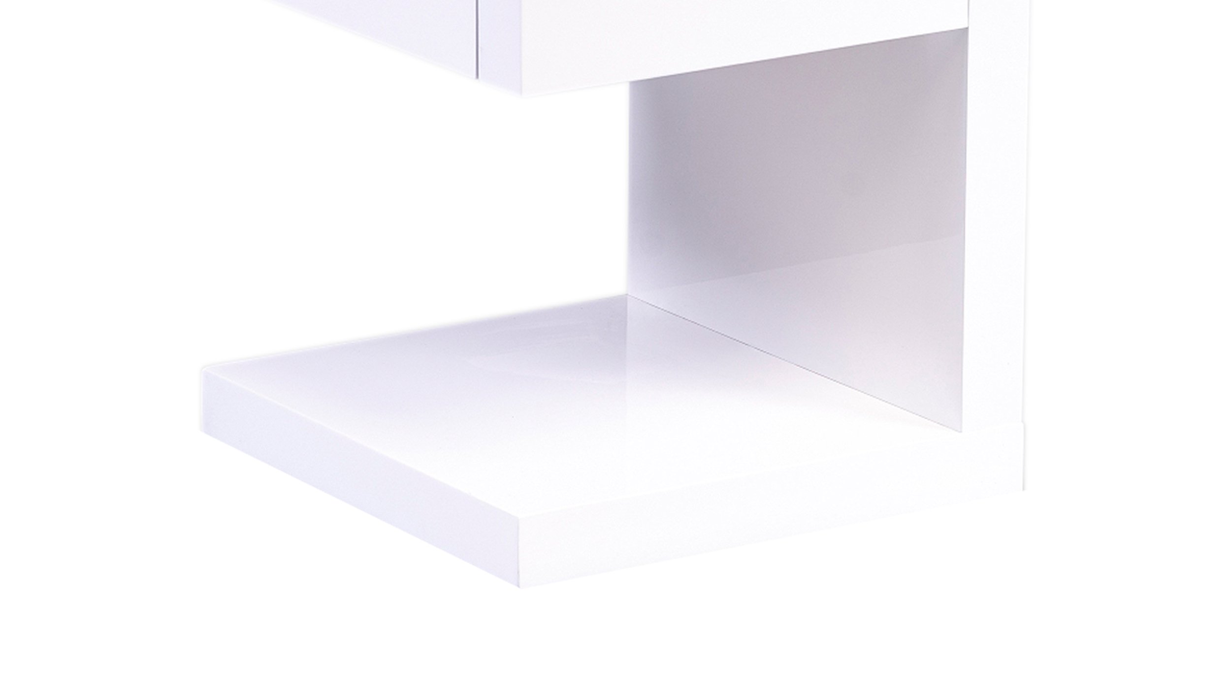 Nachttisch weiß hochglanz 40 cm x 60 cm - DINA