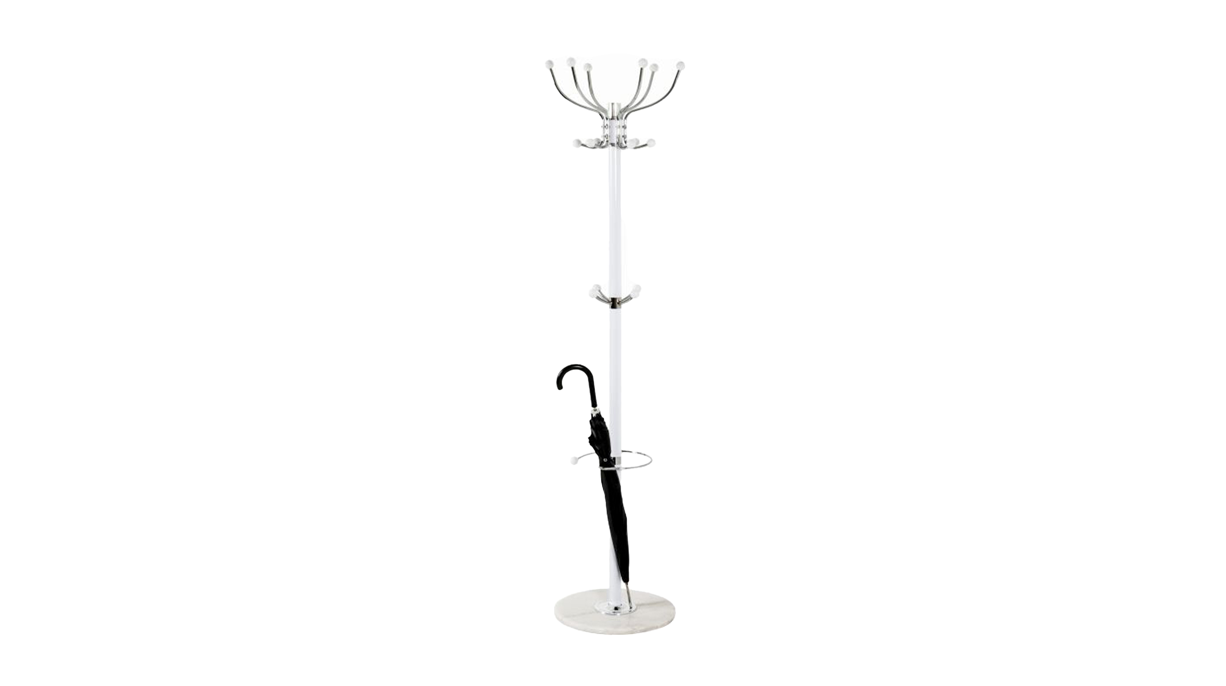 Kleiderständer weiß - chrom 38 cm Breite - MECKIE