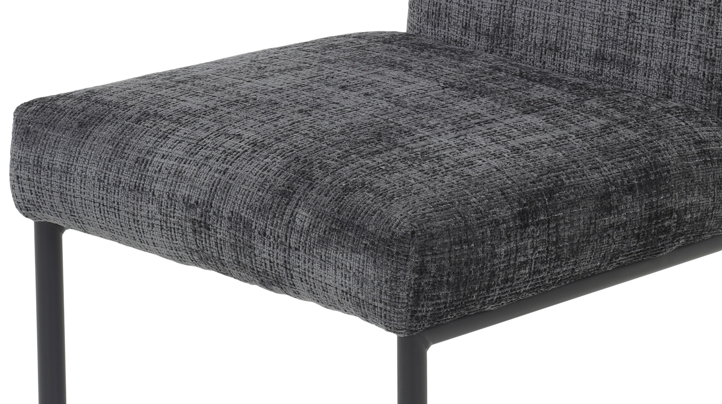 Schwingstuhl für Esszimmer grau Webstoff - CLEO