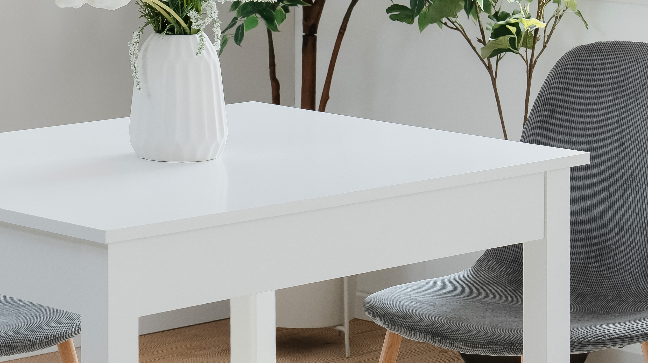 Esstisch 90 x 67 cm weiß - CAPRI