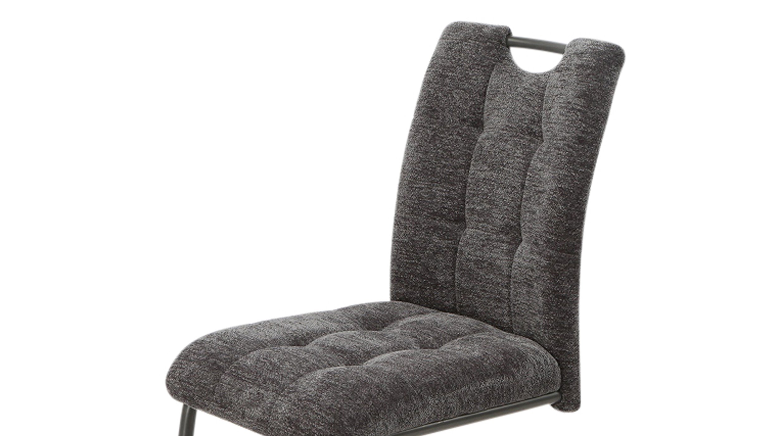 Schwingstuhl für Esszimmer anthrazit Webstoff - KARLA