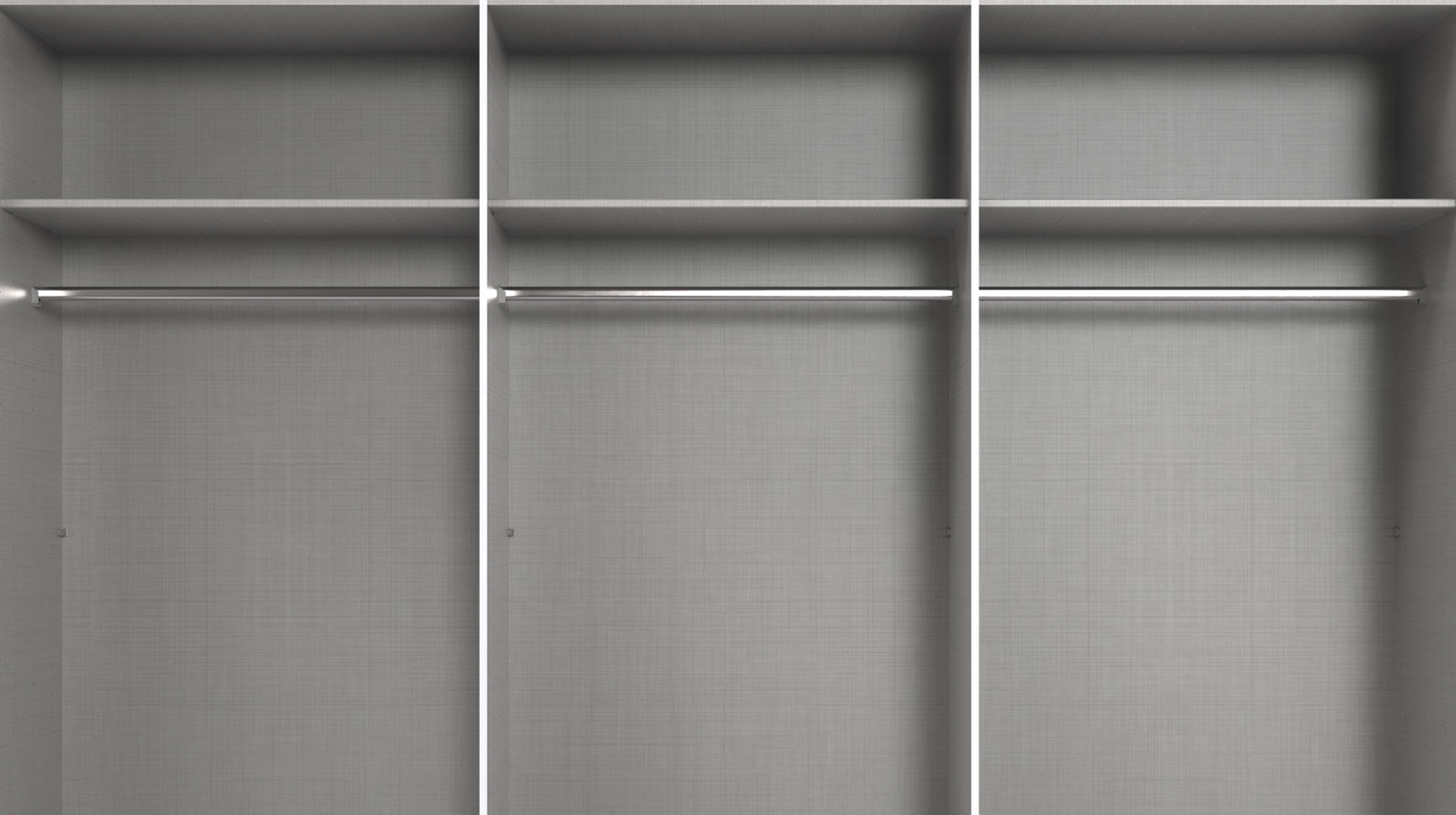 Schwebetürenschrank grau - graphit mit Spiegel 270 cm 3-türig - MINDEN