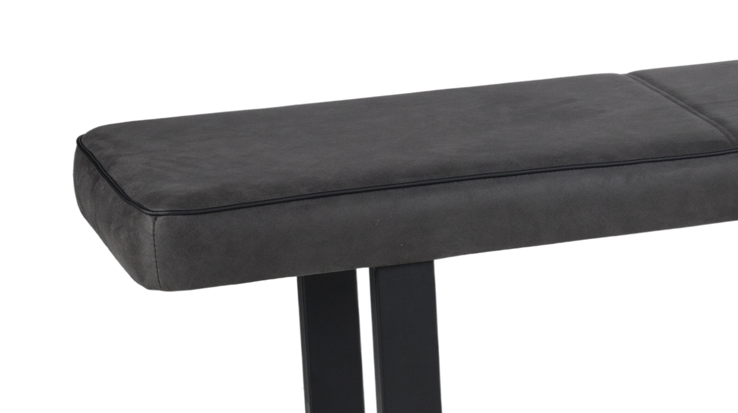 Sitzbank 180 cm Microfaser anthrazit Bank - TARA