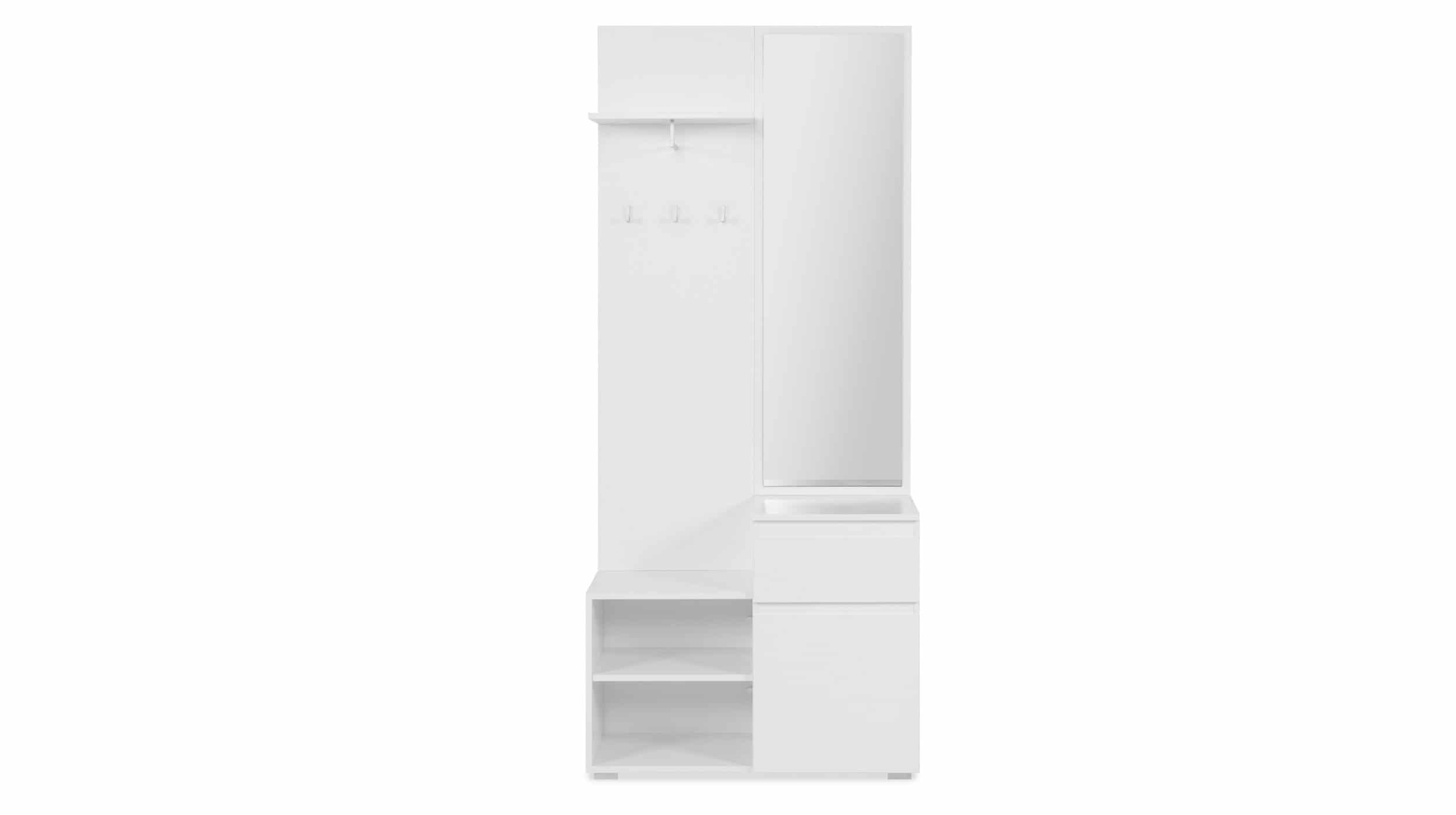 Garderoben Set weiß Breite 85 cm - IMAGE