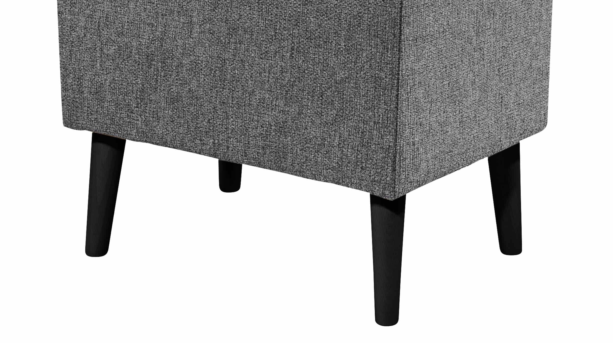 Hocker Sitzhocker 35 x 50 cm grau Webstoff - MATTIS