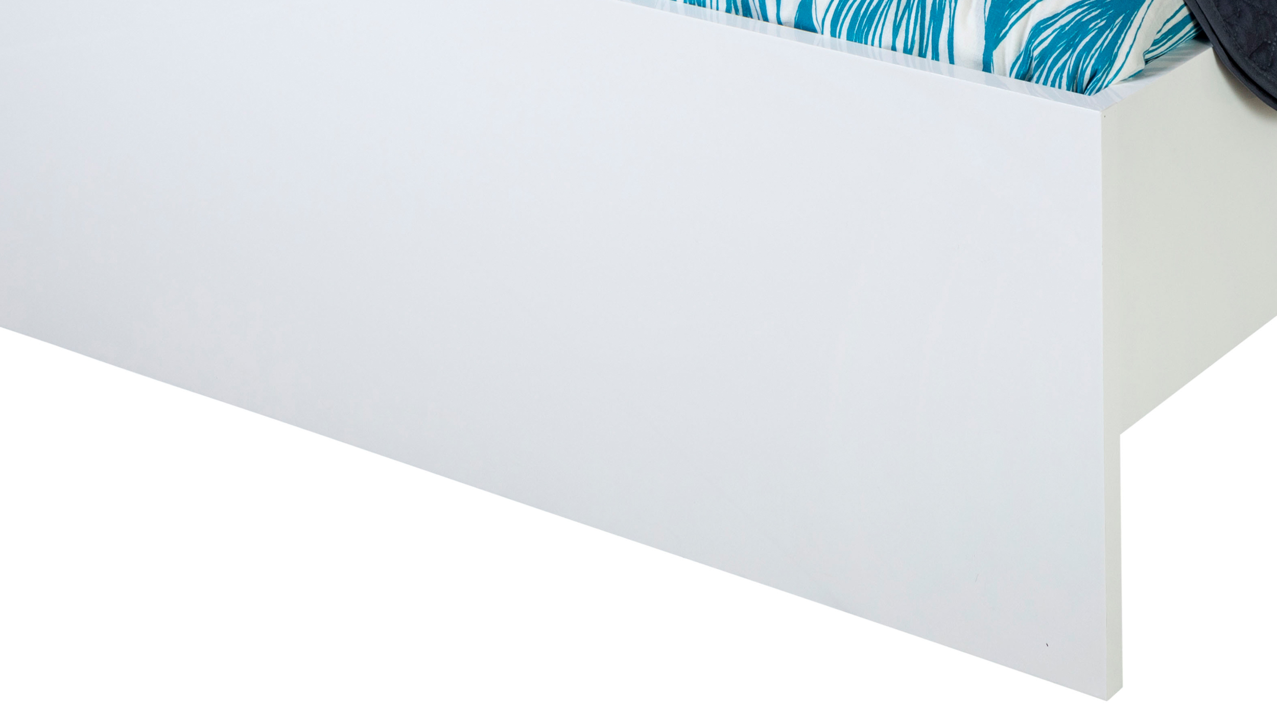 Futonbett 120 x 200 cm Einzelbett weiß hochglanz - ESPRESSO