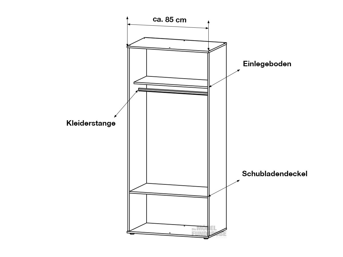 Kleiderschrank Sonoma Eiche - von rauch - 85 cm - RASANT