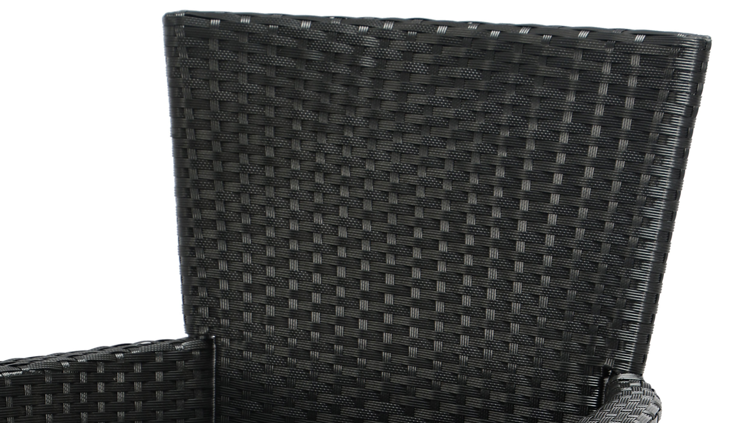 Gartenmöbel Set 5-teilig Gartentisch 150 x 90 cm schwarz - KOSAMO