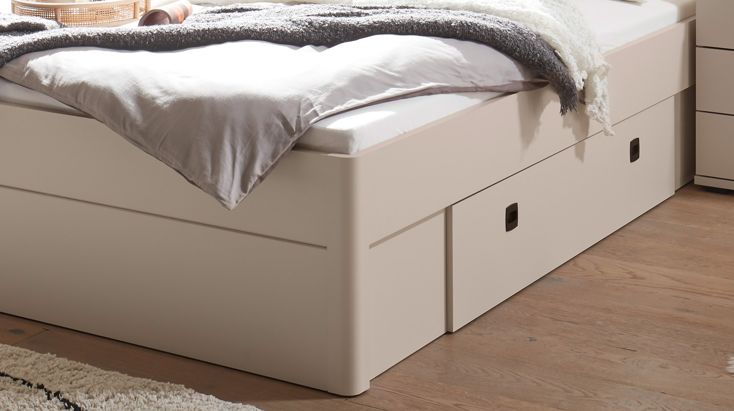 Futonbett 180 x 200 cm Doppelbett beige - CARANO