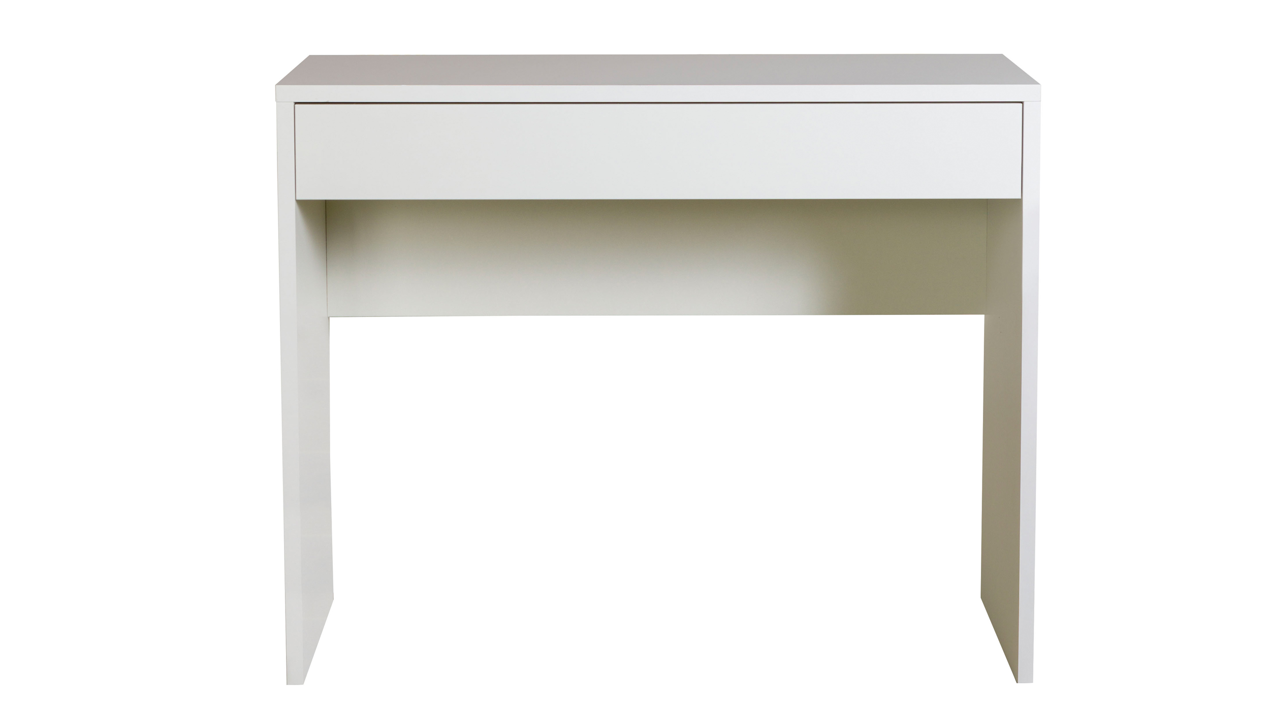 Schminktisch mit Schublade weiß Hochglanz 100 cm - ESPRESSO