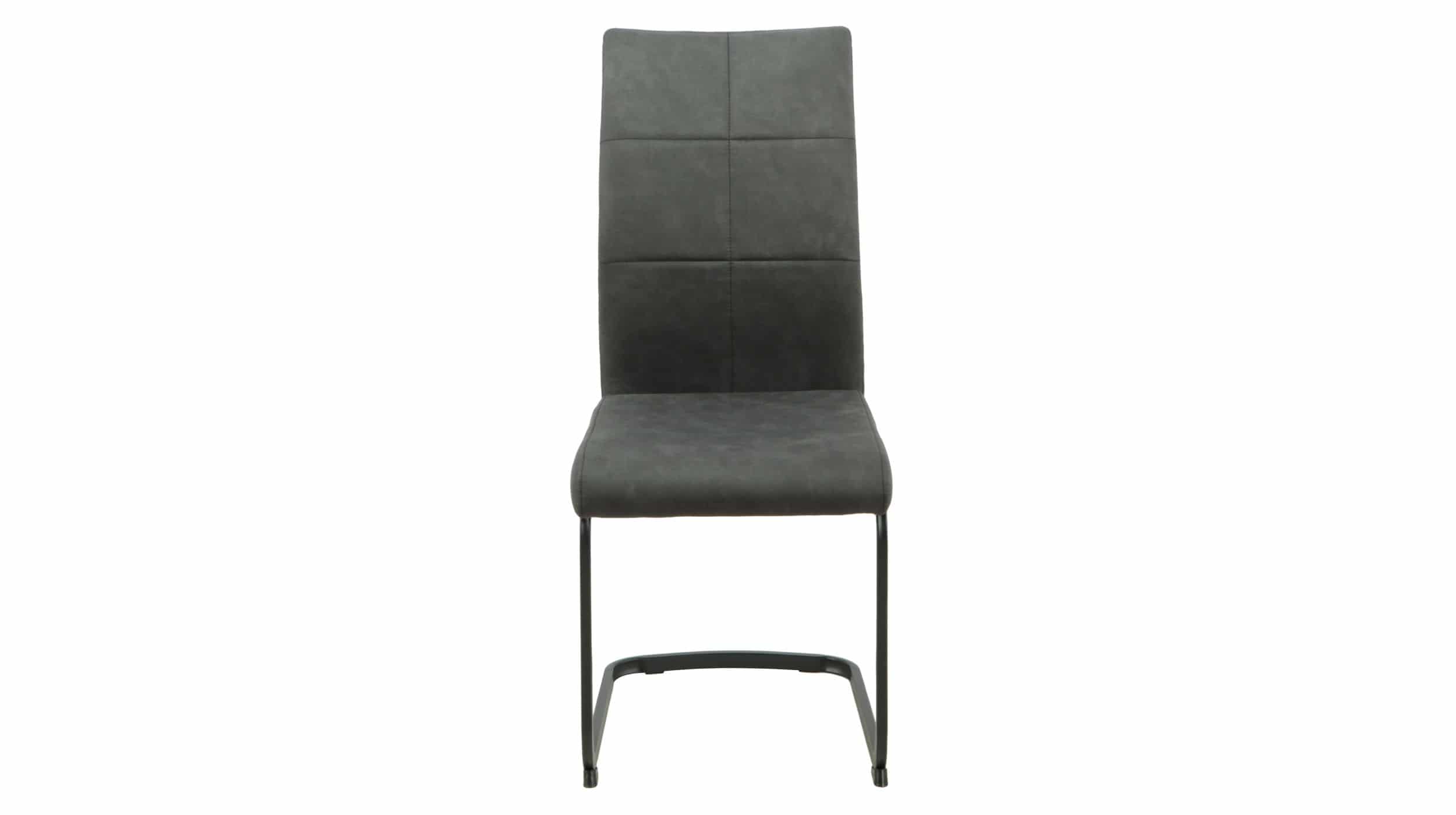 Schwingstuhl Vintage Anthrazit Freischwinger Microfaser - MELANIE