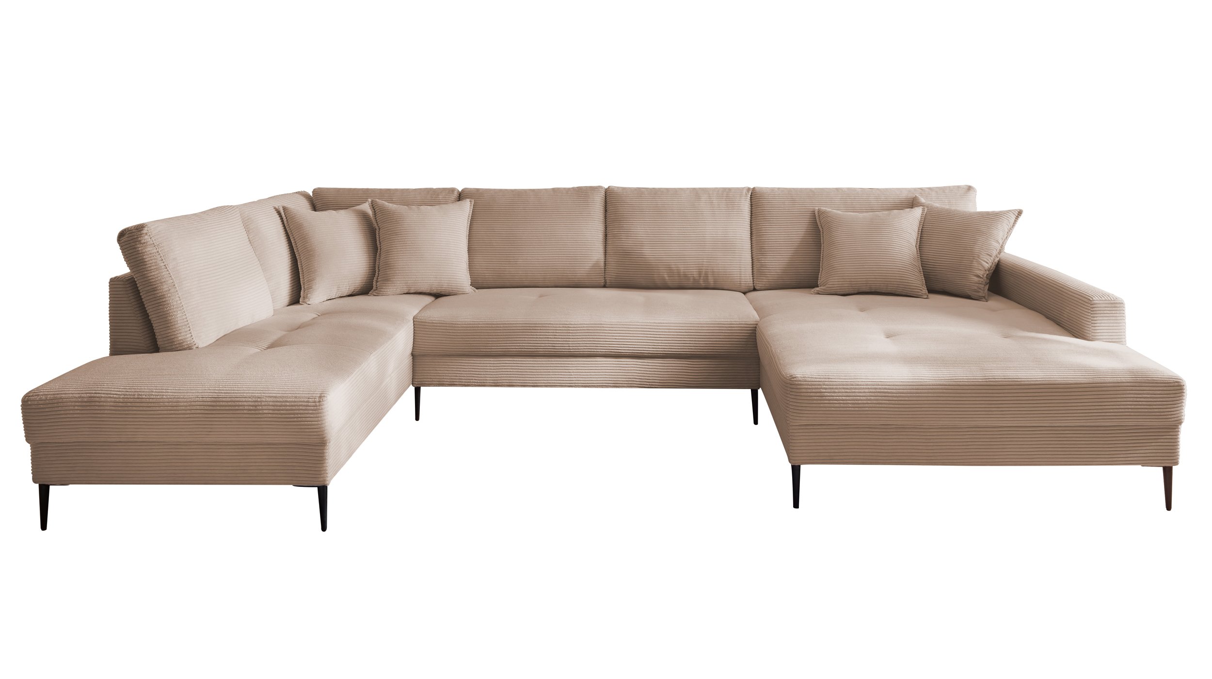 Wohnlandschaft Cord caramel - 360 cm - SUMMER 