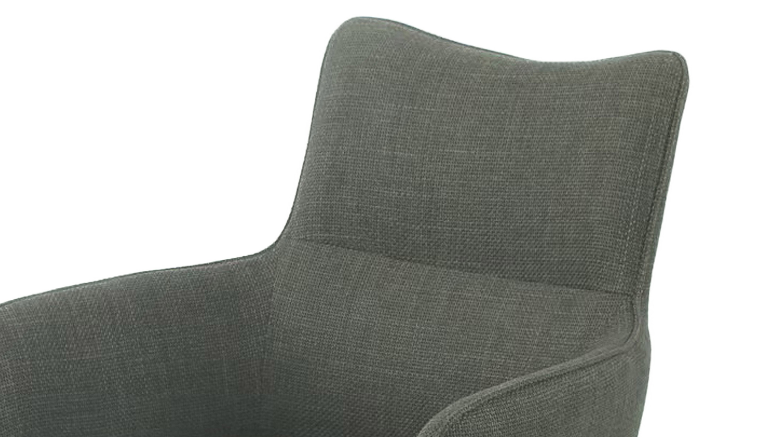 Armlehnstuhl anthrazit Drehstuhl Webstoff - LIMA