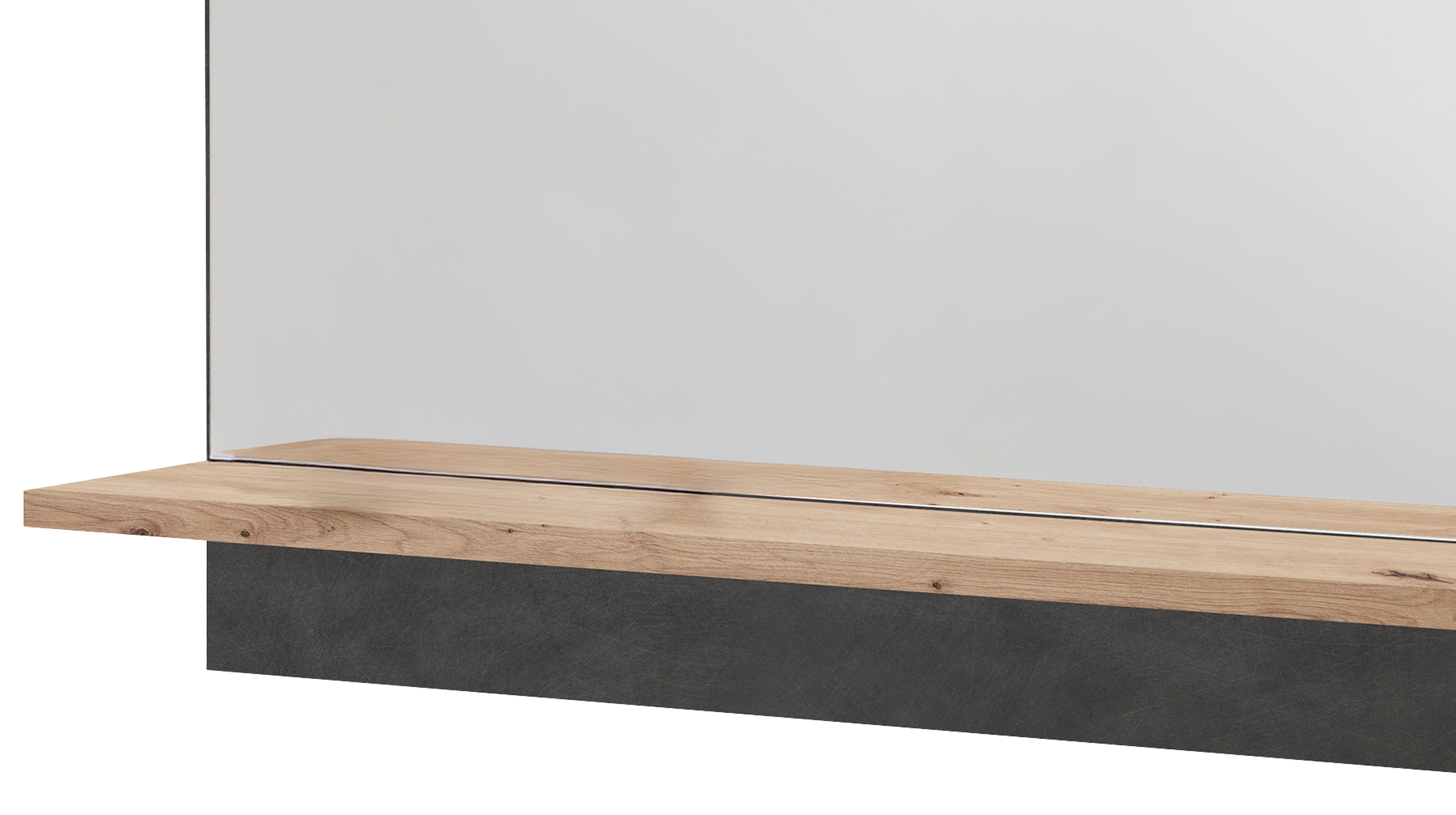 Wandspiegel anthrazit Artisan Eiche 80 x 63 cm - BRISTOL