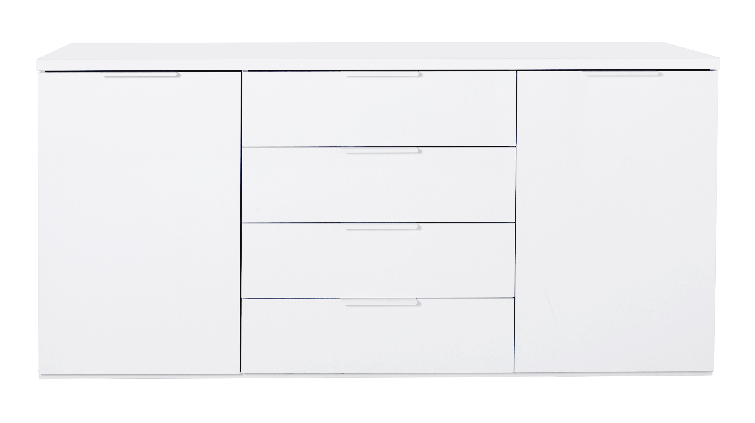 Sideboard weiß hochglanz 171 x 83 cm 4 Schubladen - MUNDI
