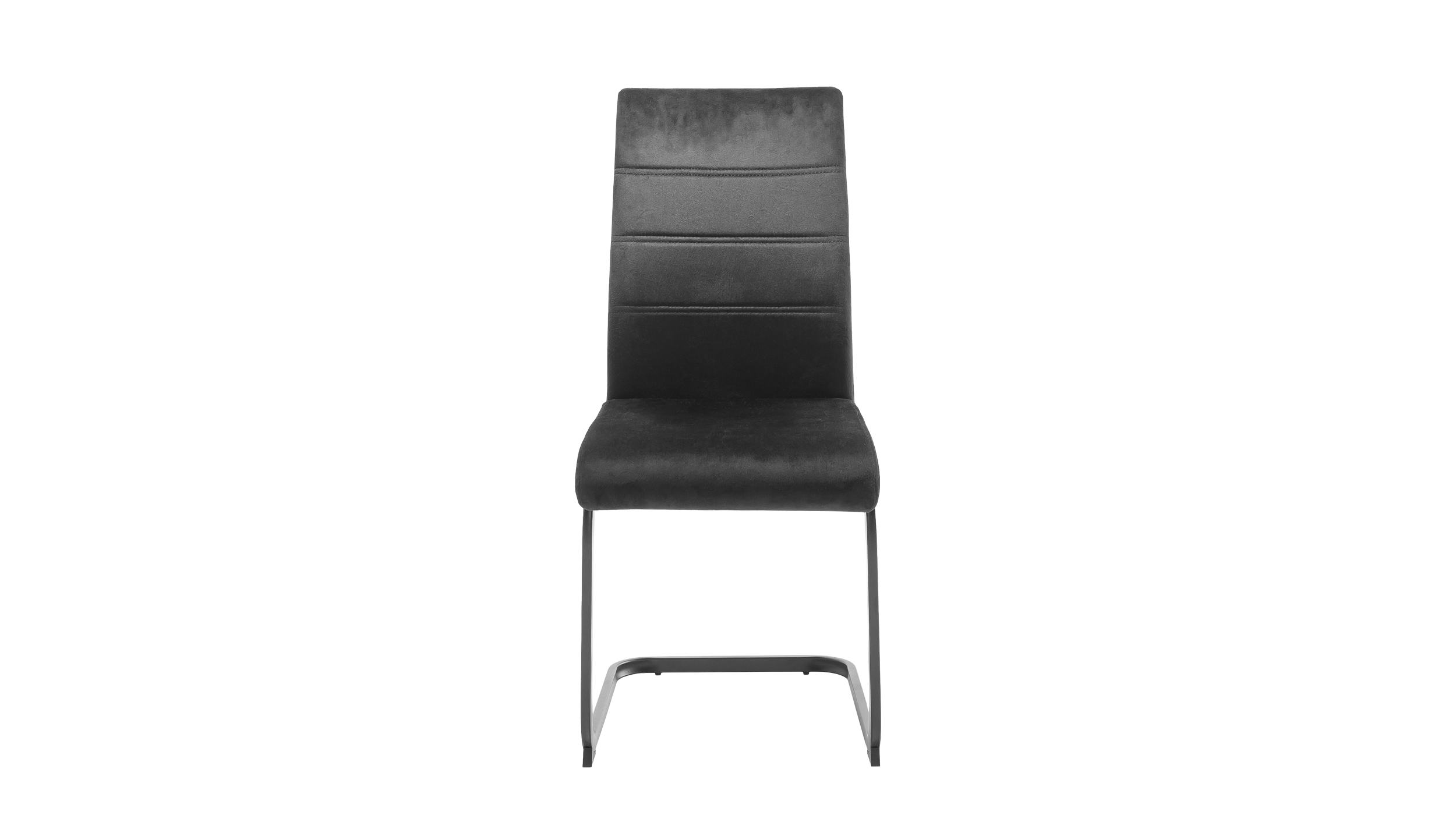 Schwingstuhl schwarz Freischwinger Veloursoptik - TICINO