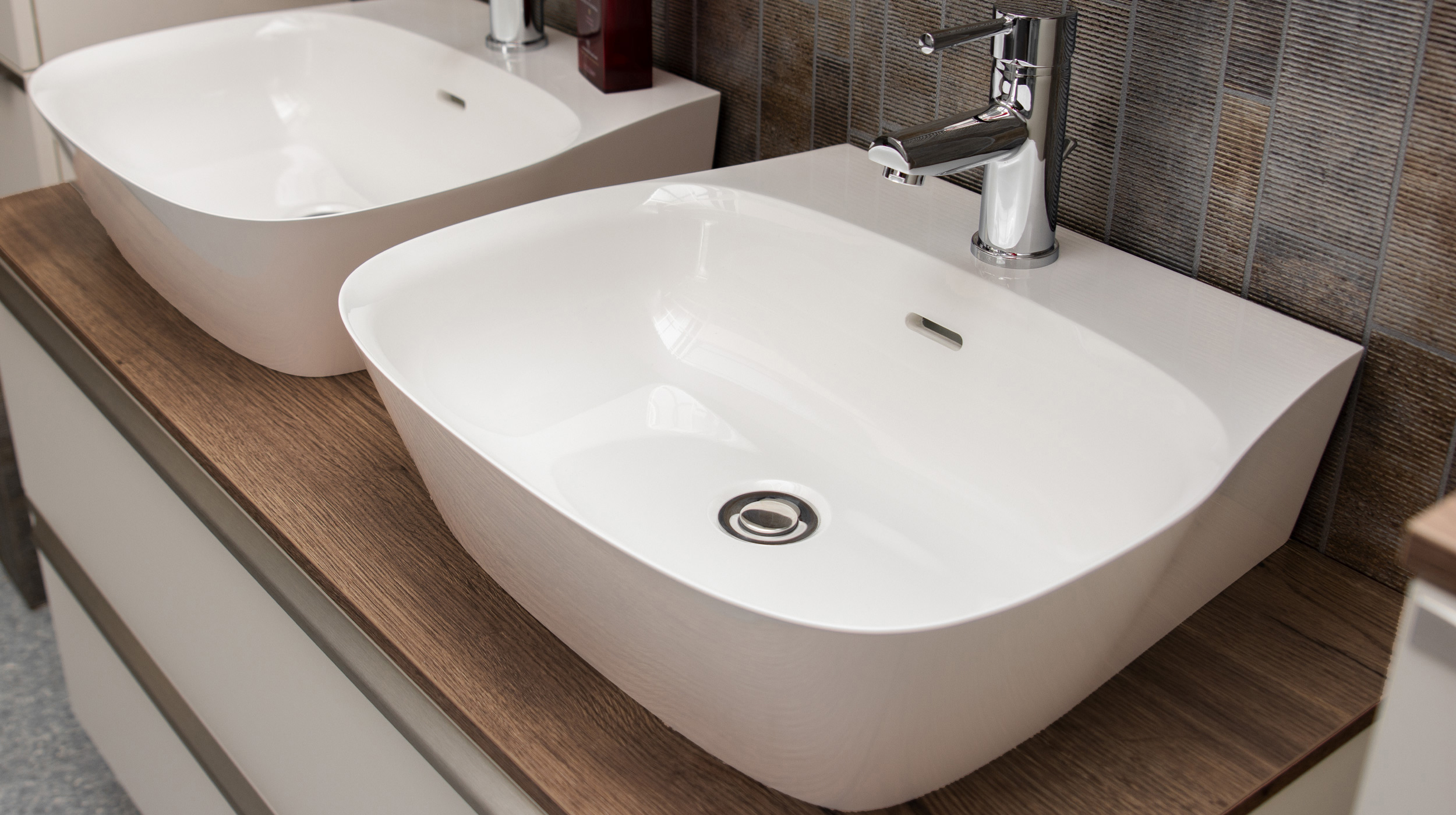 Badmöbel-Set Magnolia - 3 Teile mit MS - Waschtisch 120 cm - LEONEL