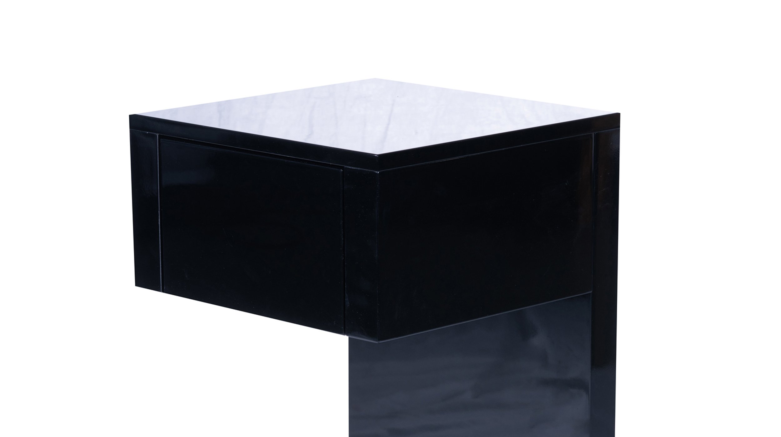 Nachttisch schwarz hochglanz 40 cm x 60 cm - DINA