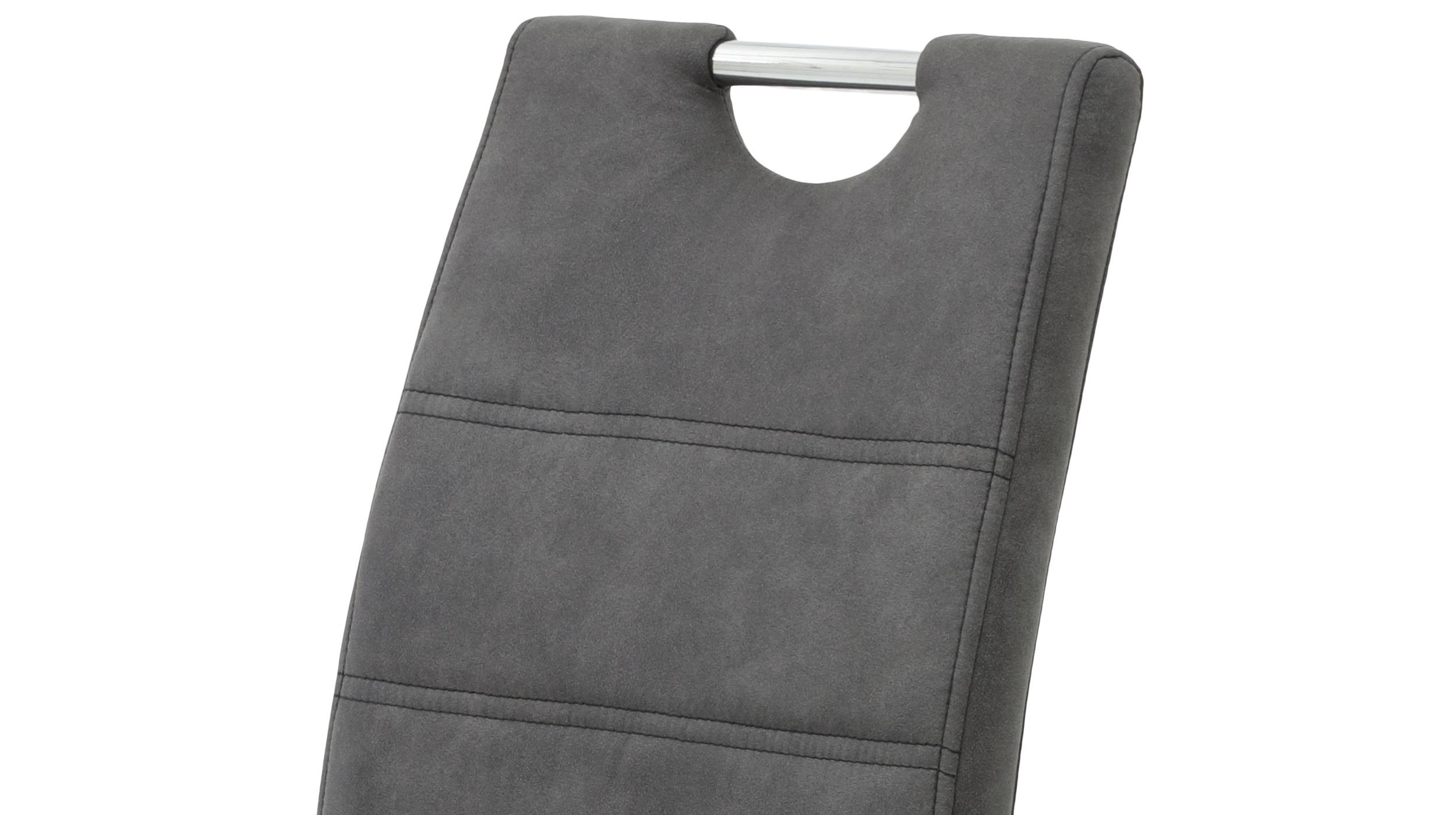 Schwingstuhl für Esszimmer anthrazit Microfaser - FLORA