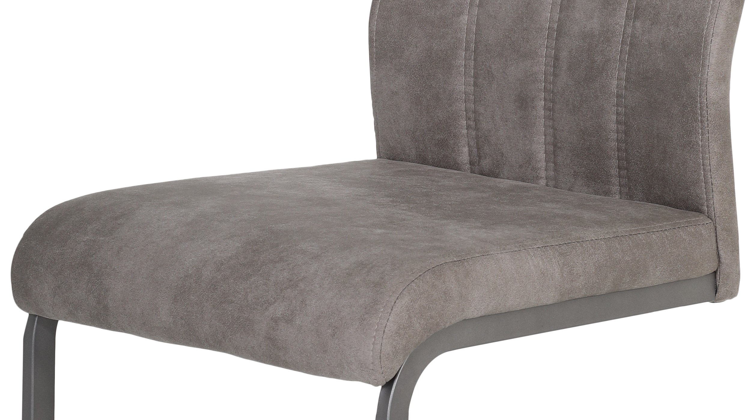 Moderner Schwingstuhl in grau aus Microfaser - CHRISTINA