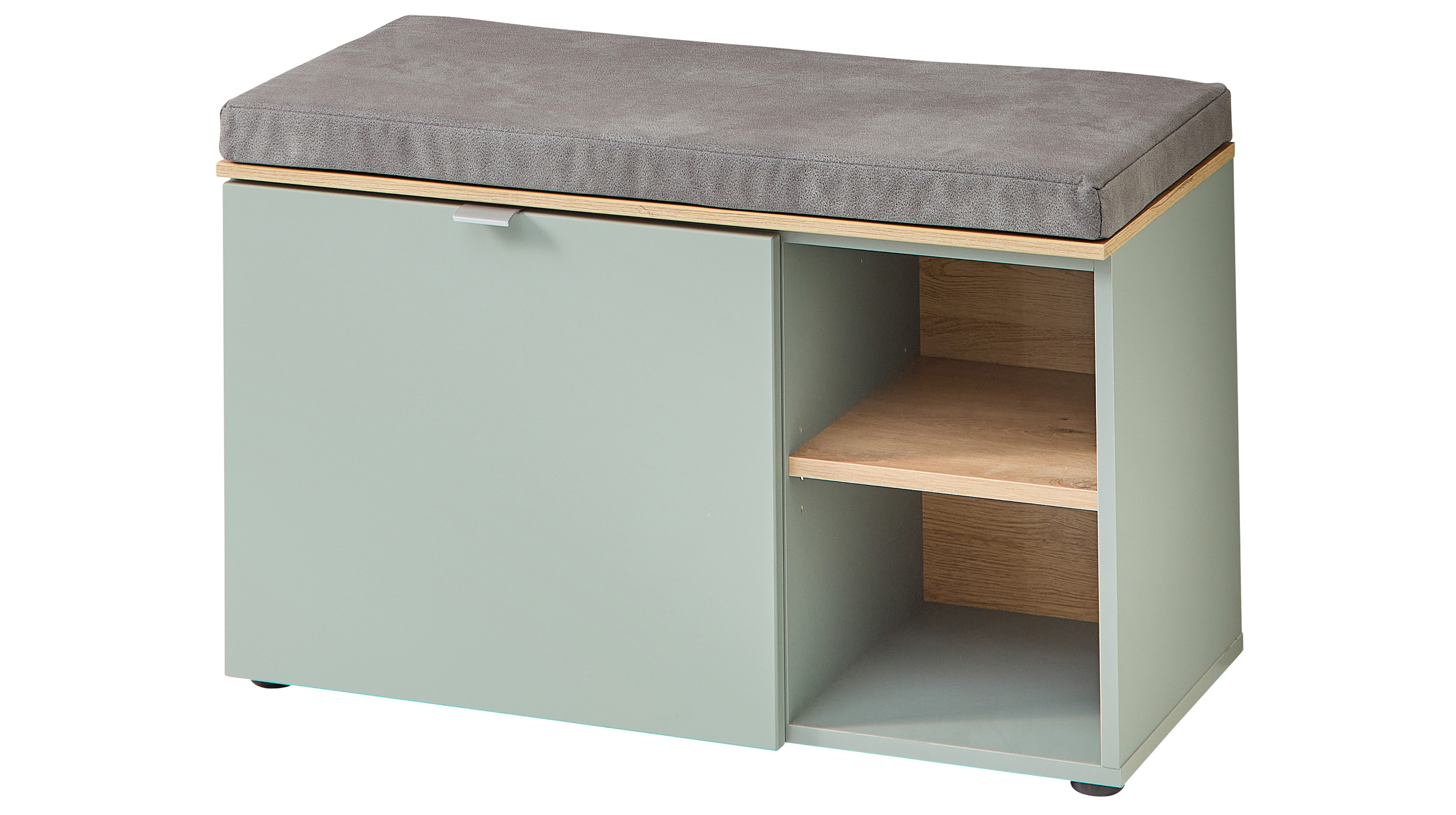 Garderobenbank mit Stauraum grün 78 cm Schuhbank - BARI
