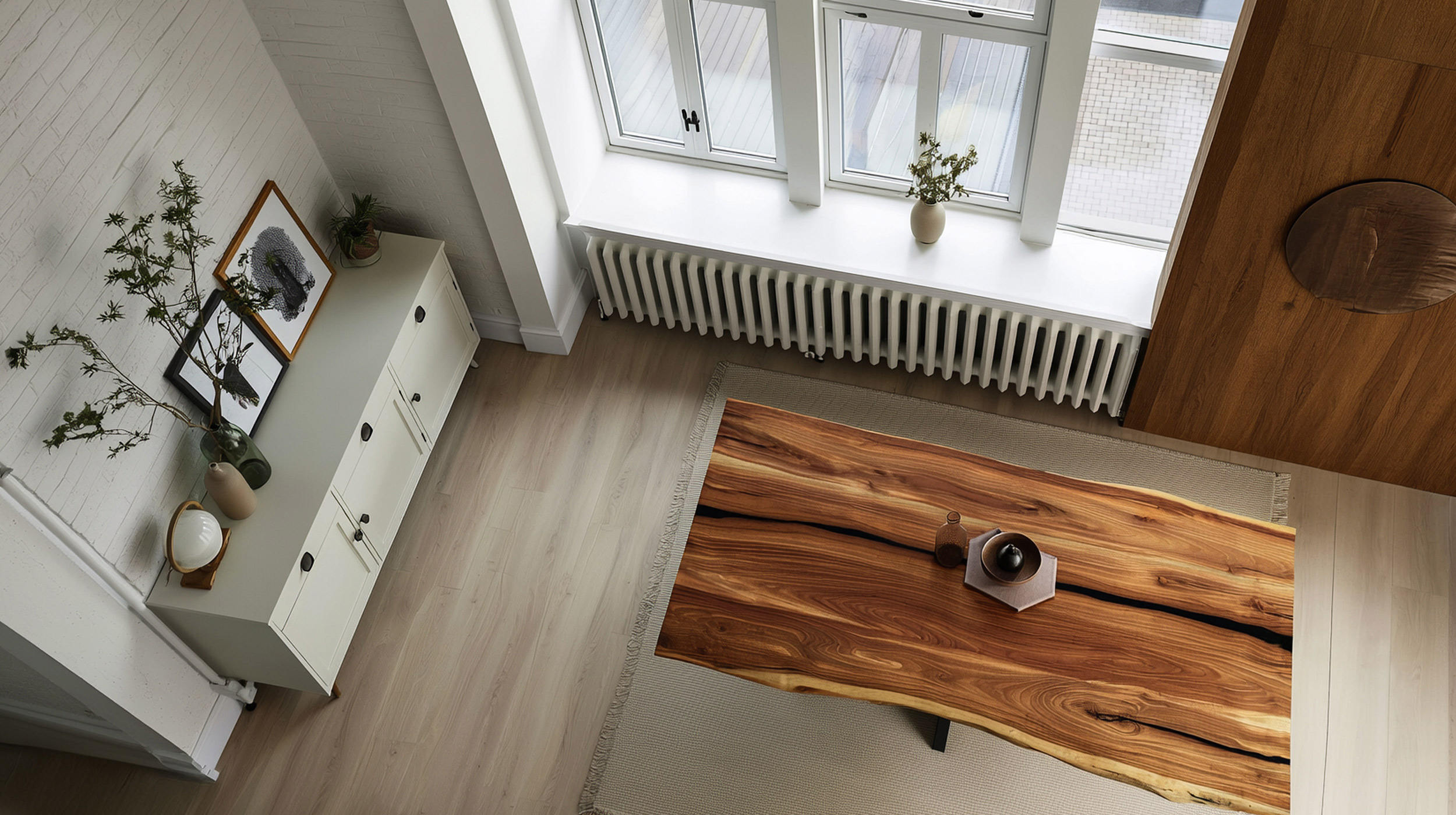 Esstisch Baumkantentisch 180 cm Akazie massiv Epoxidharz - TORVALD