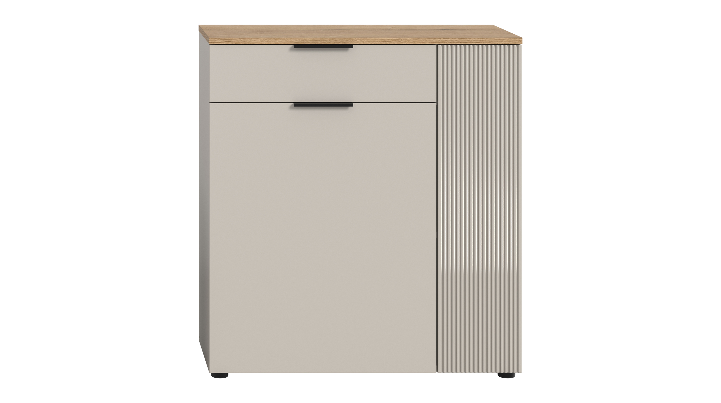 Kommode mit Schublade beige Evoke Eiche 80 cm - SLIDE