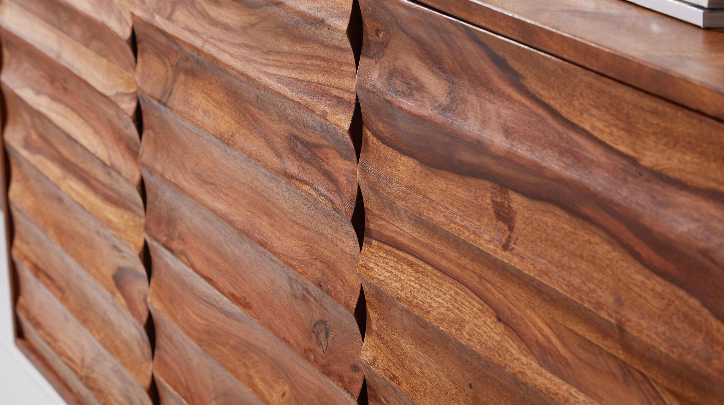 Sideboard Sheesham massiv 150 x 41 cm 3-türig - RISA