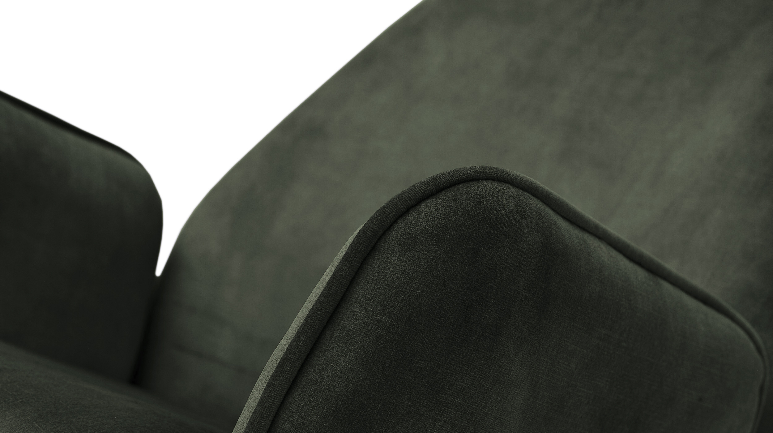 Armlehnstuhl olive Velours Optik Drehstuhl - OTTAWA