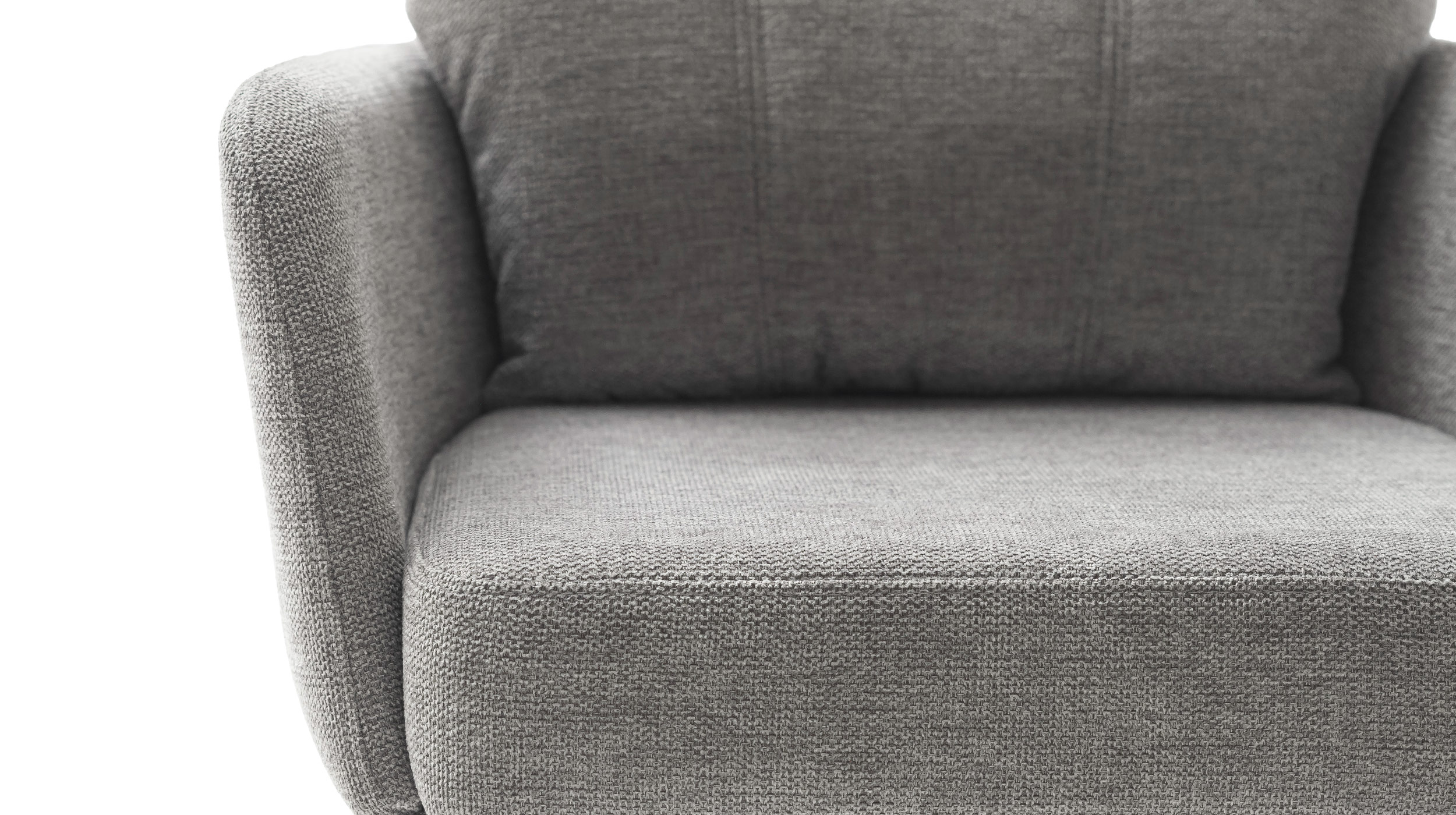 Armlehnstuhl grau Drehstuhl Chenille Optik - UTICA