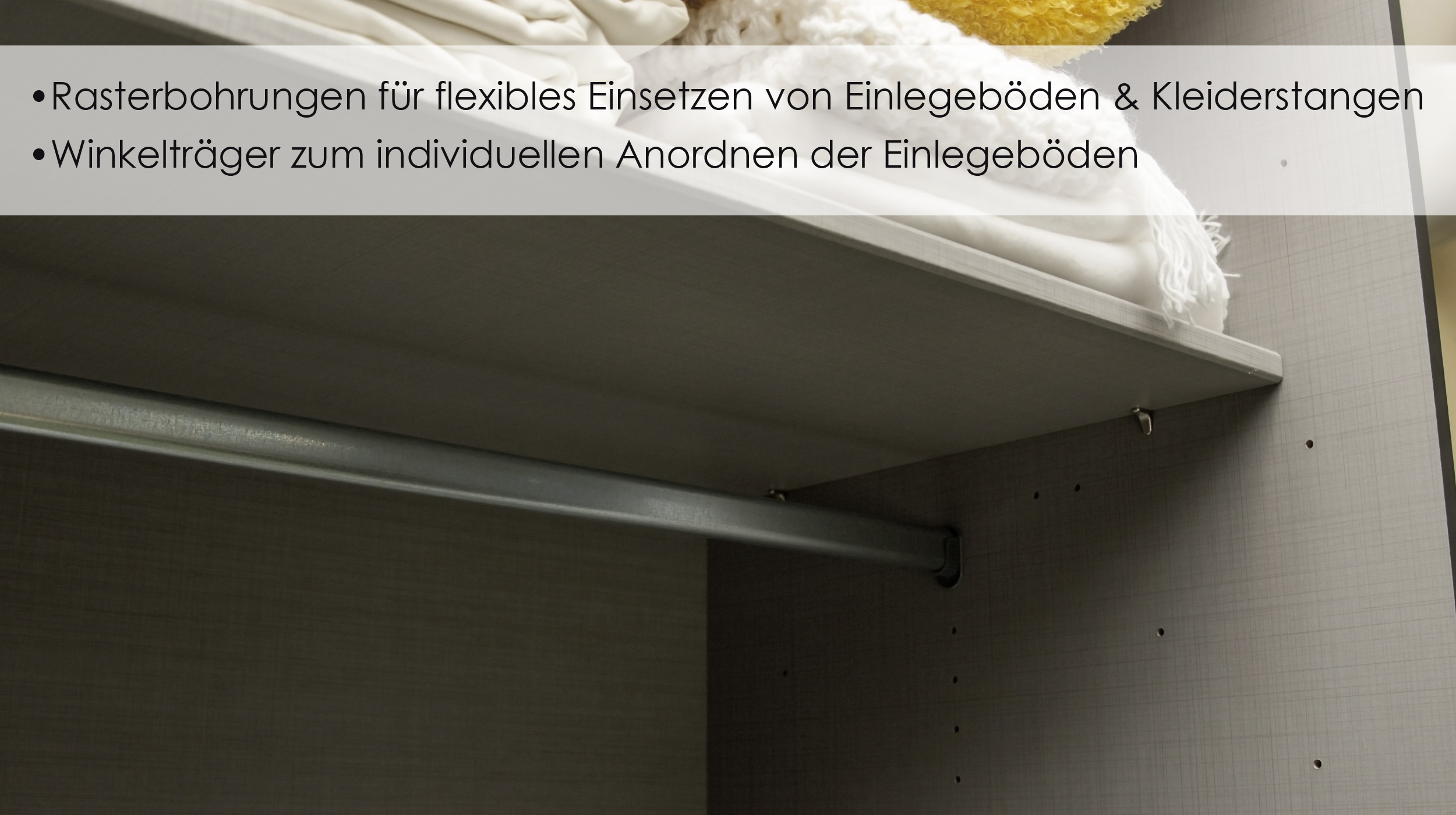 Schwebetürenschrank graphit - schwarz - Glasfront - 270 cm - SAIGON