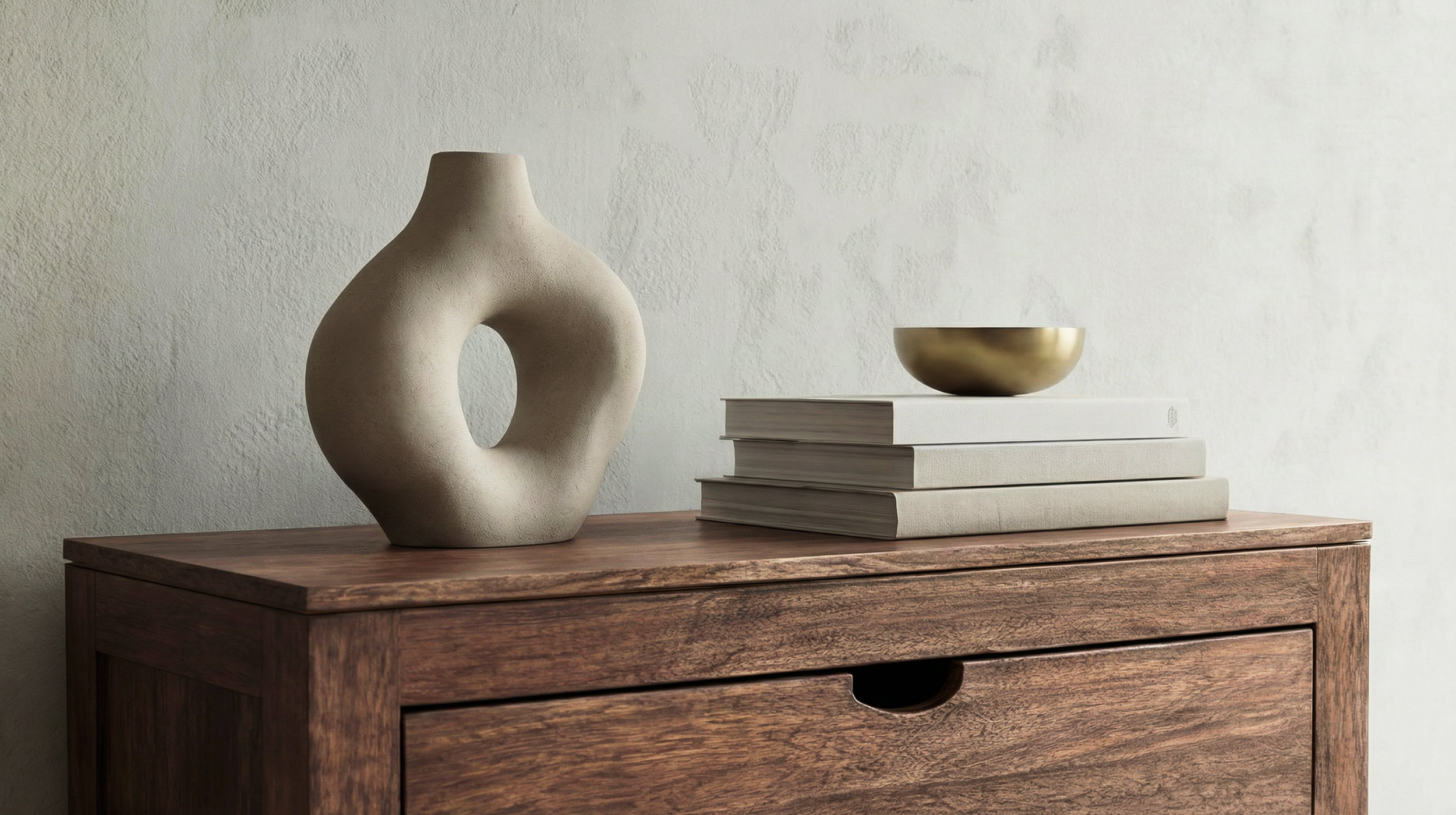 Kommode 90 cm Mango massiv gebeizt - montiert - MANGALA