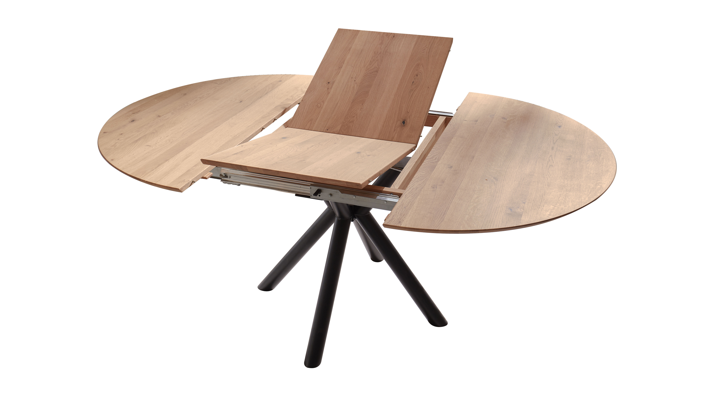 Esstisch Massivholztisch 120 cm rund Wildeiche geölt - ARVID