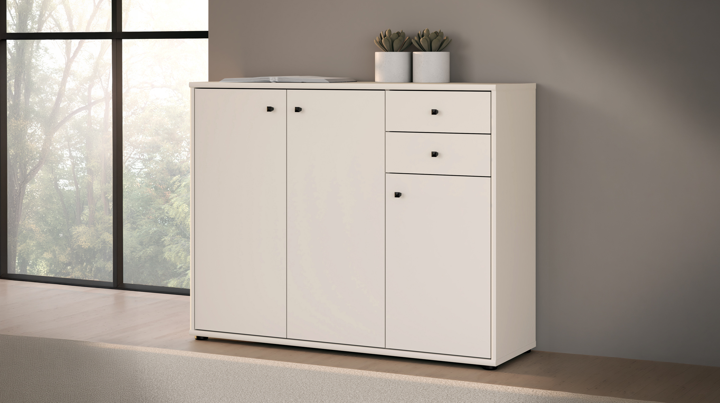 Kommode mit Schubladen beige 85 cm - TEMPRA