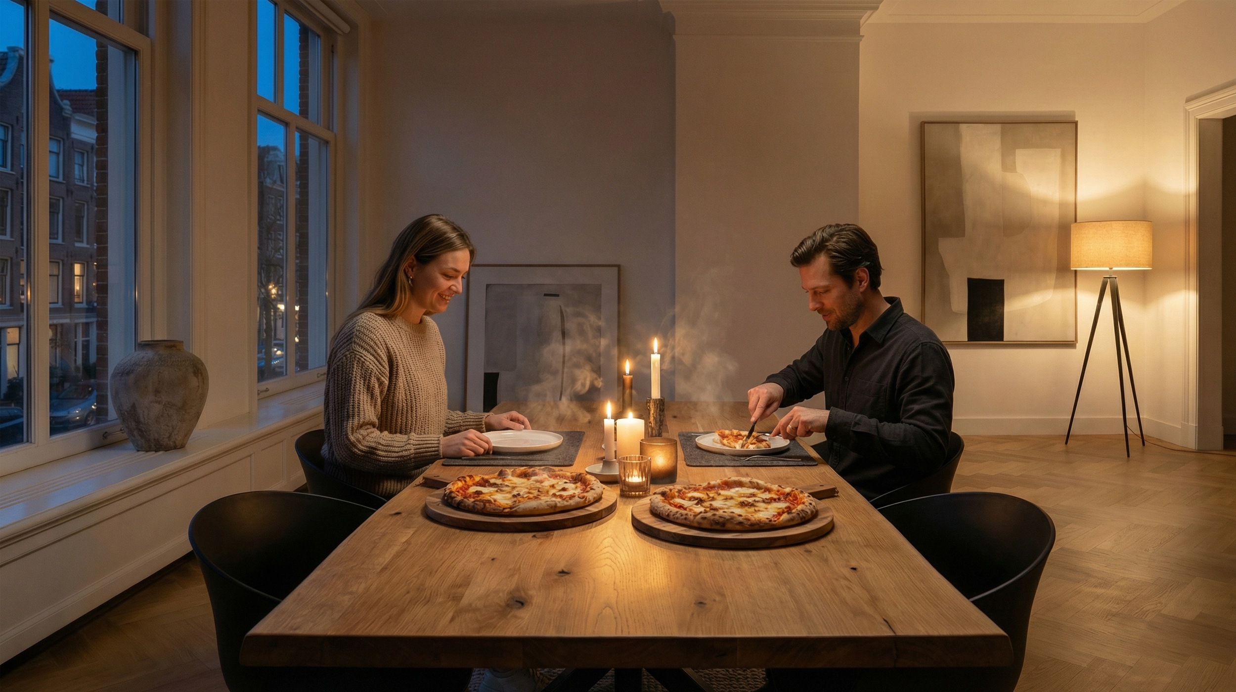 Esstisch Baumkantentisch Optik 160 cm massiv Wildeiche geölt - DAHLIA