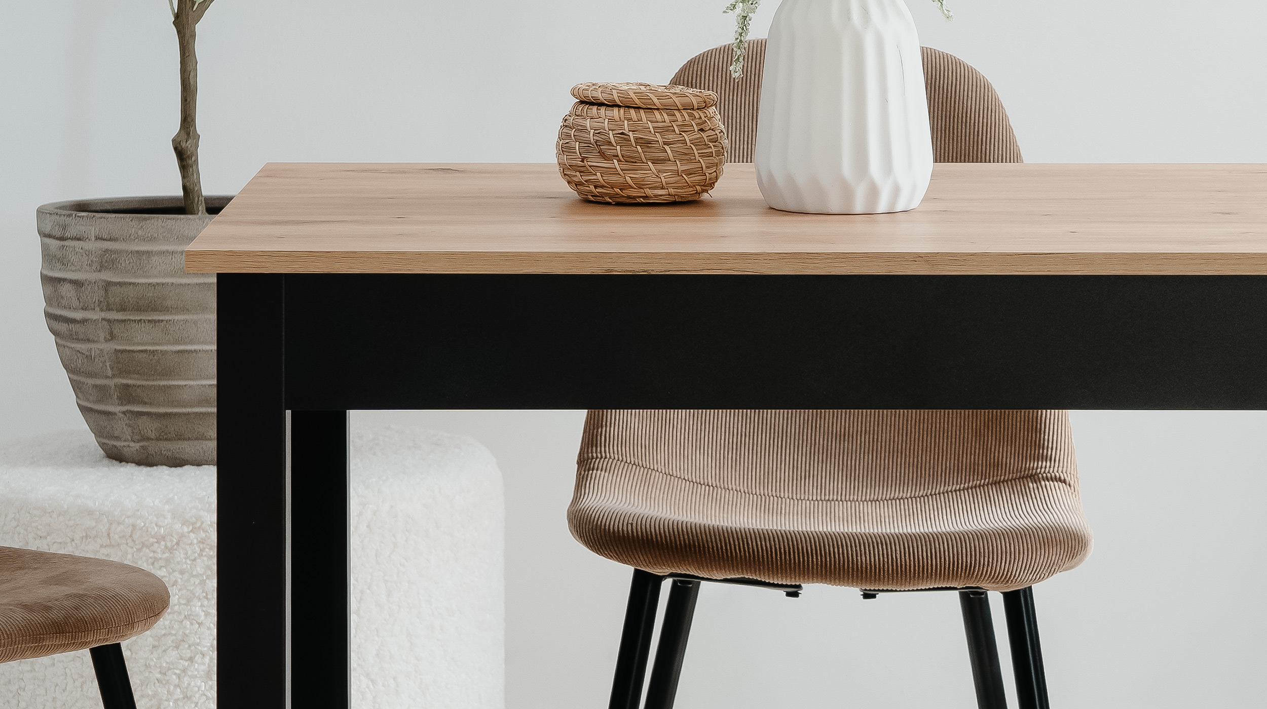 Esstisch 90 x 67 cm Artisan Eiche Holzdekor - CAPRI