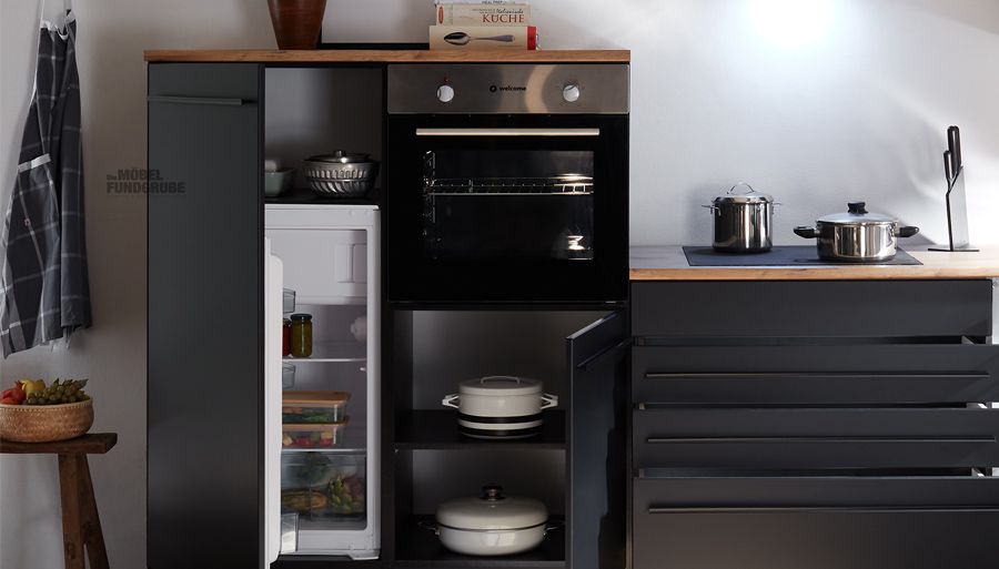 Küchenzeile 320 cm - mit Geschirrspüler - Küchenfronten matt - JAZZ