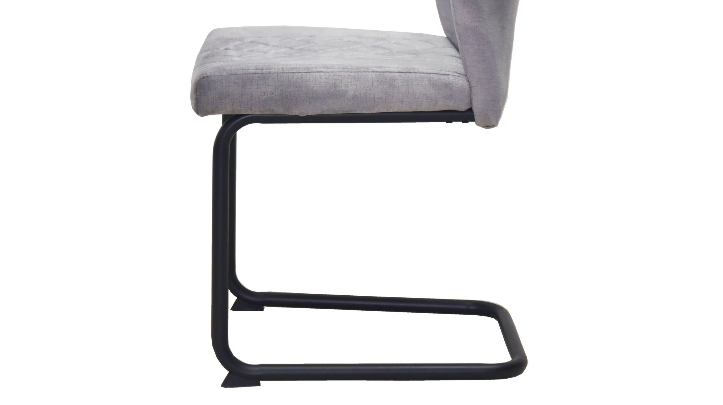 Schwingstuhl grau mit Microfaser Samtvelour - OLDE