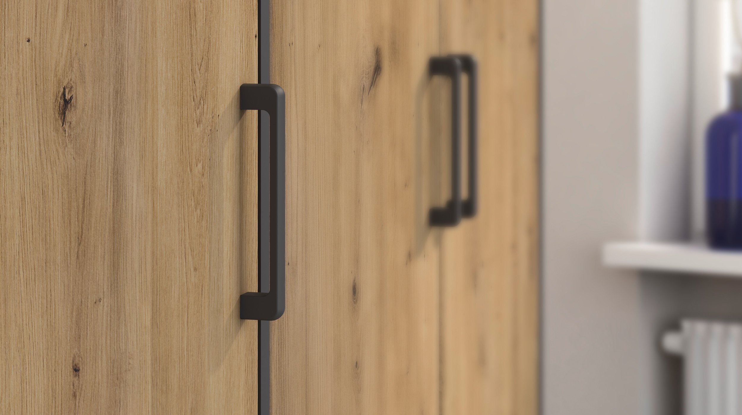 Kleiderschrank Artisan Eiche - grau - 140 cm - rauch - VOYAGER