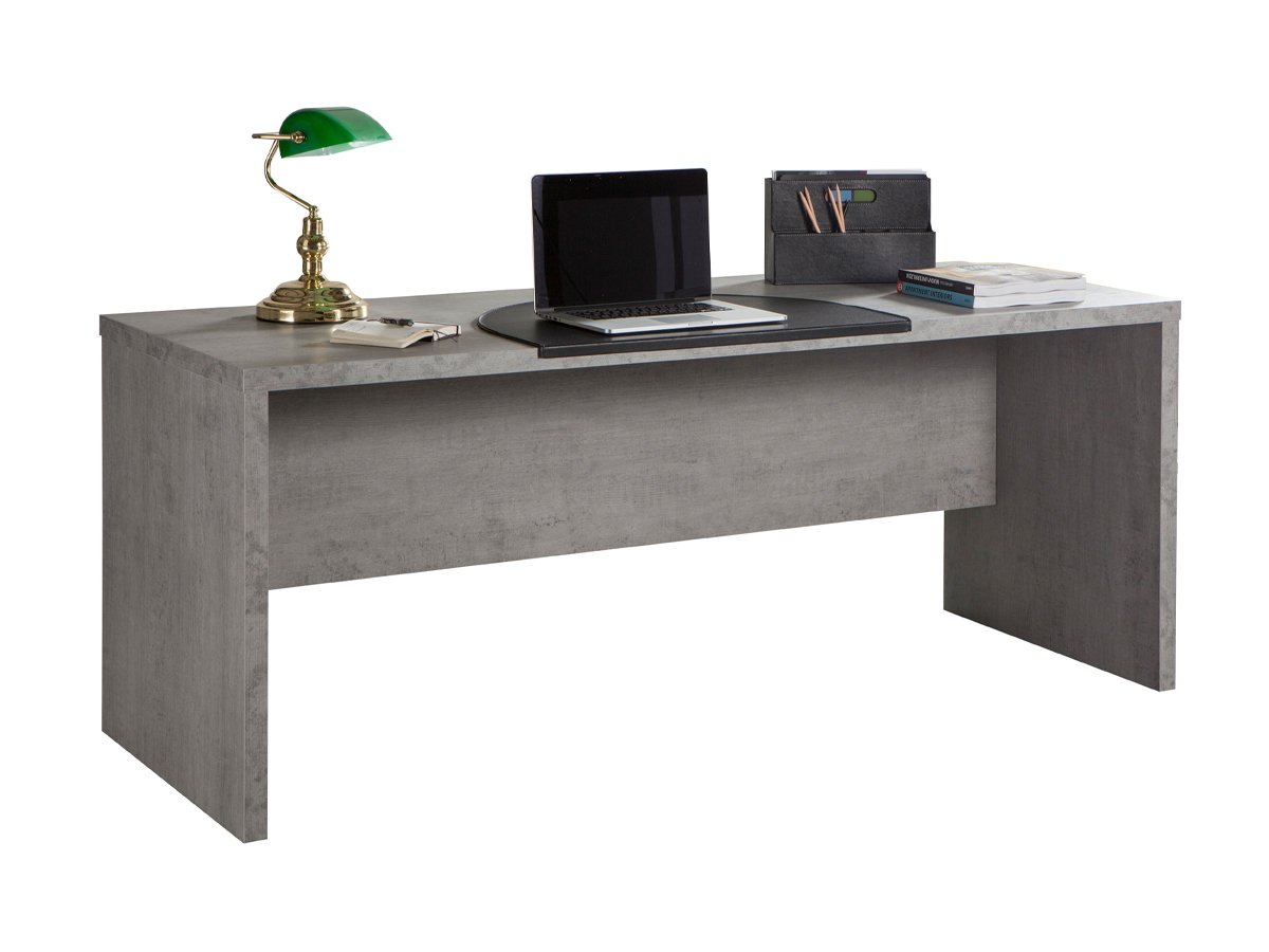 Schreibtisch in Betonoptik 180 cm - PRATICO