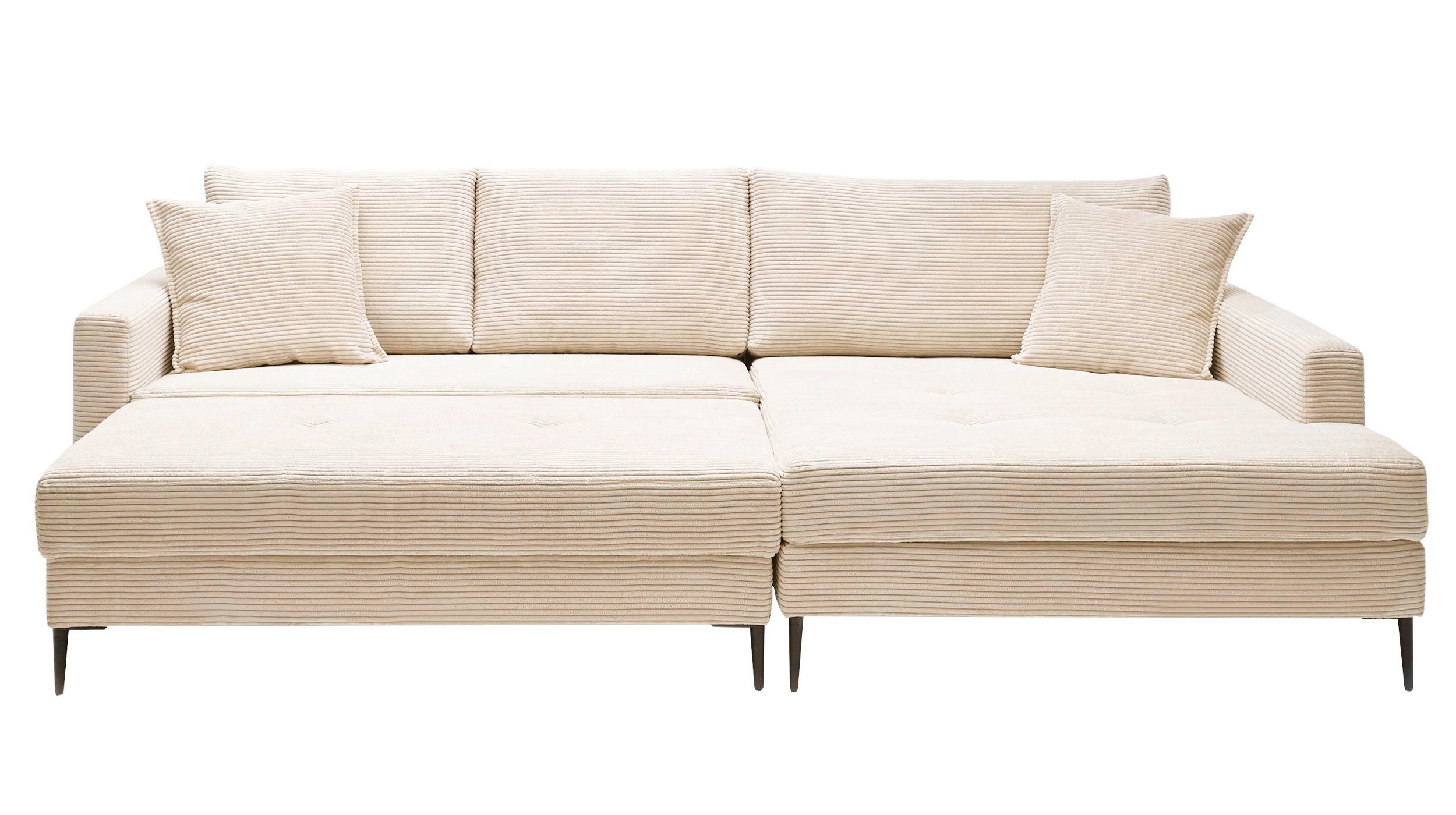 Ecksofa Cord creme 276 x 173 cm - SUMMER