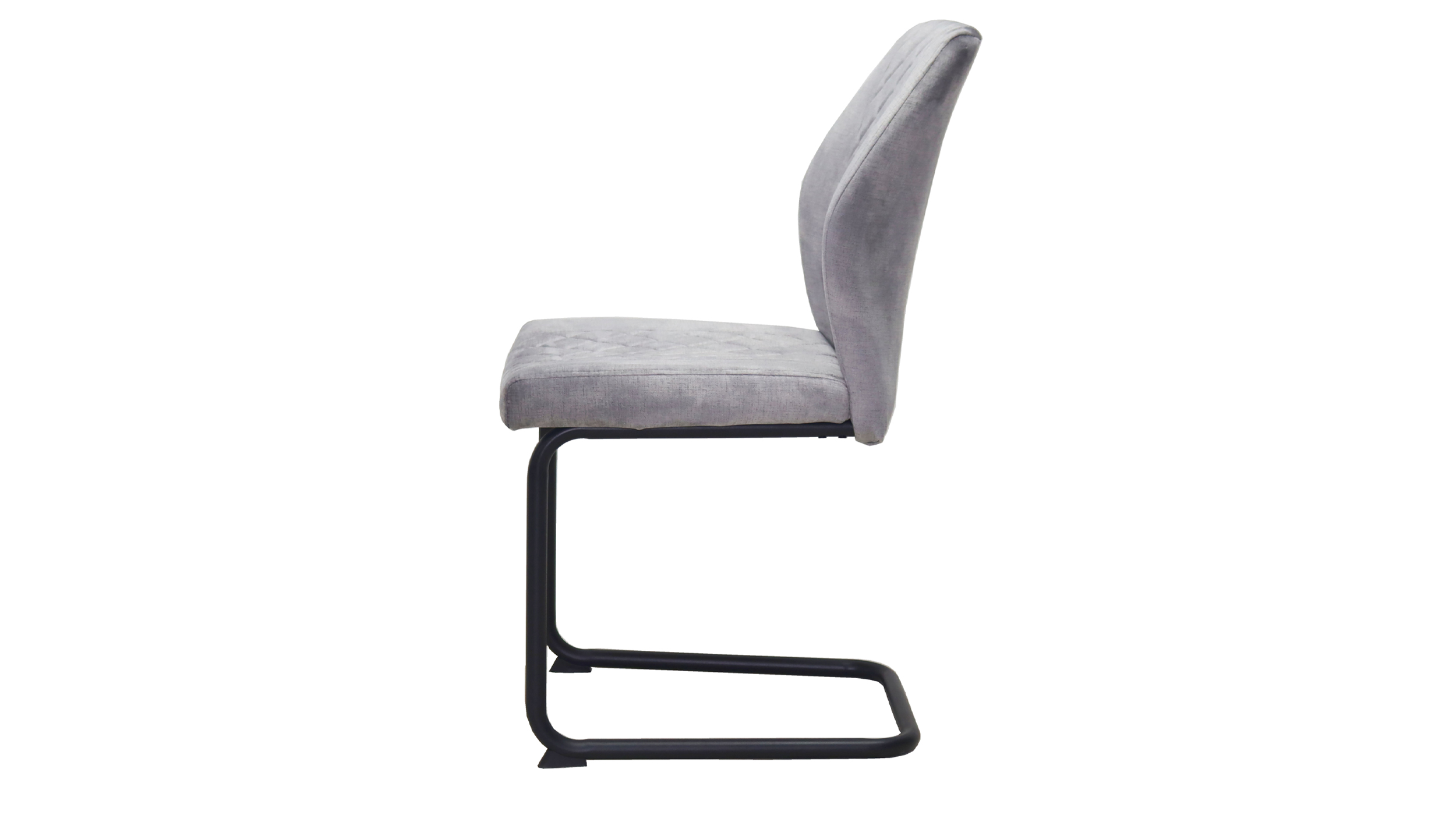 Schwingstuhl grau mit Microfaser Samtvelour - OLDE