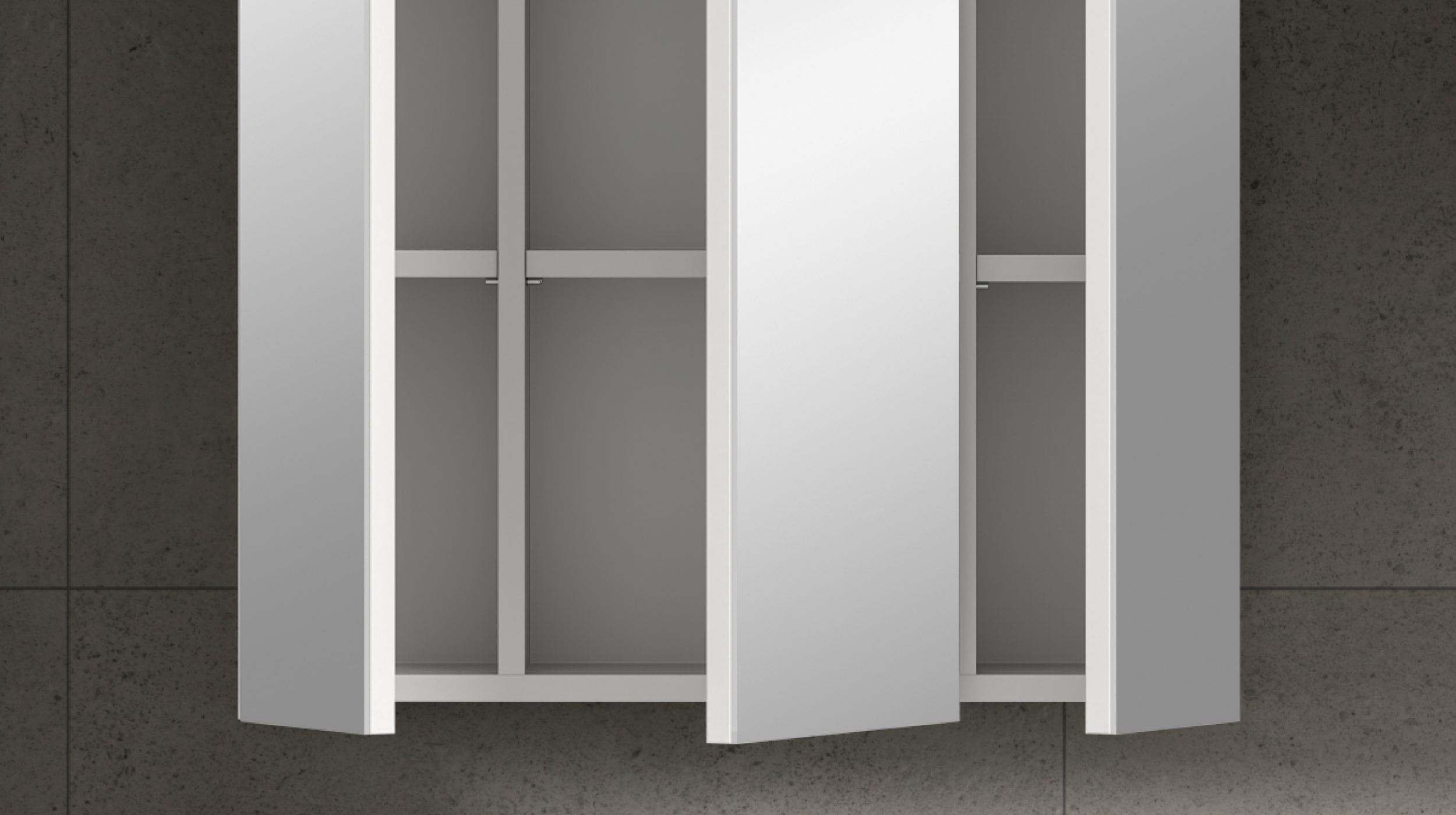 Spiegelschrank weiß hochglanz 60 cm - SCOUT