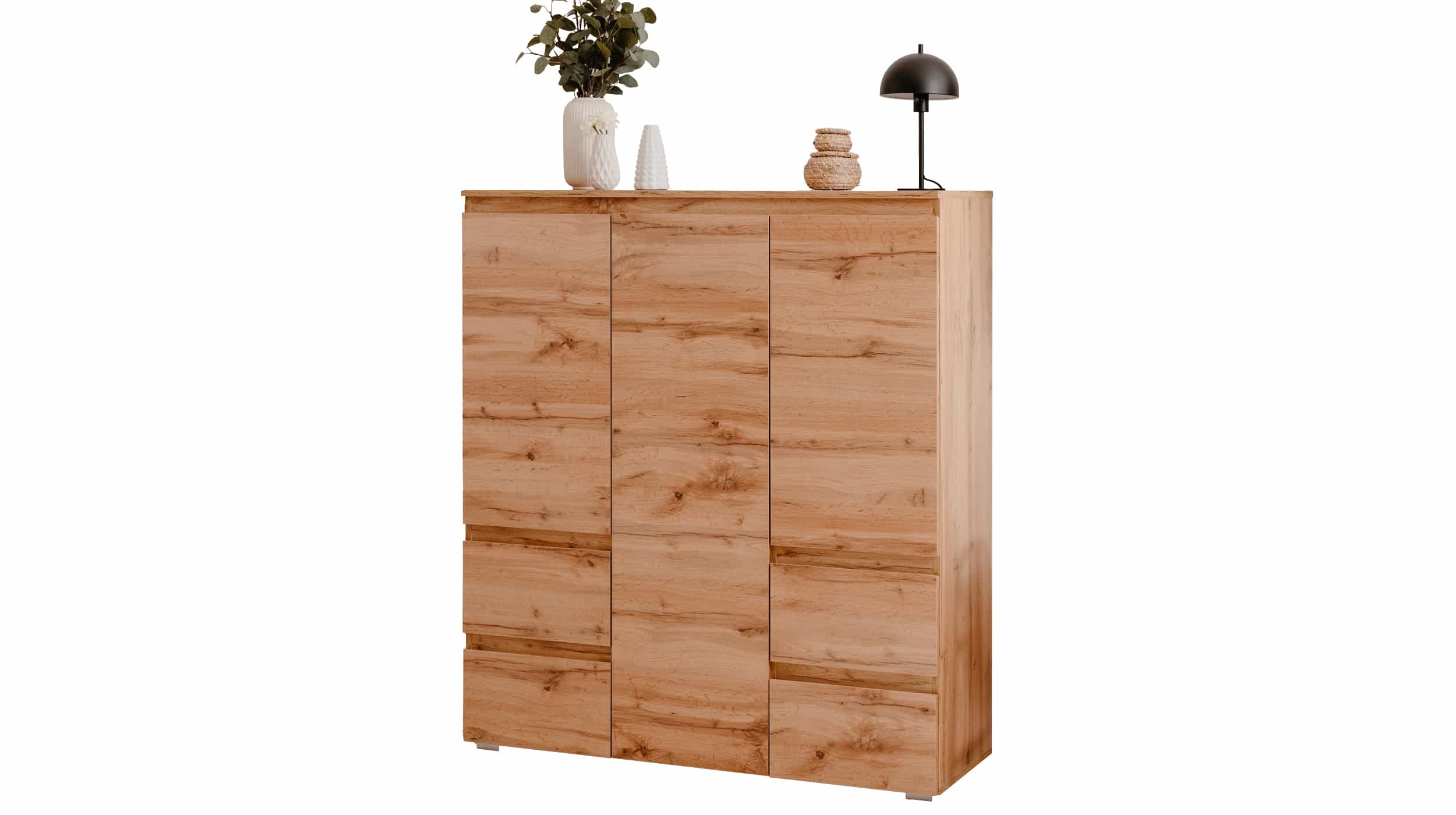 Highboard mit Schubladen - Honig Eiche 116 cm - IMAGE