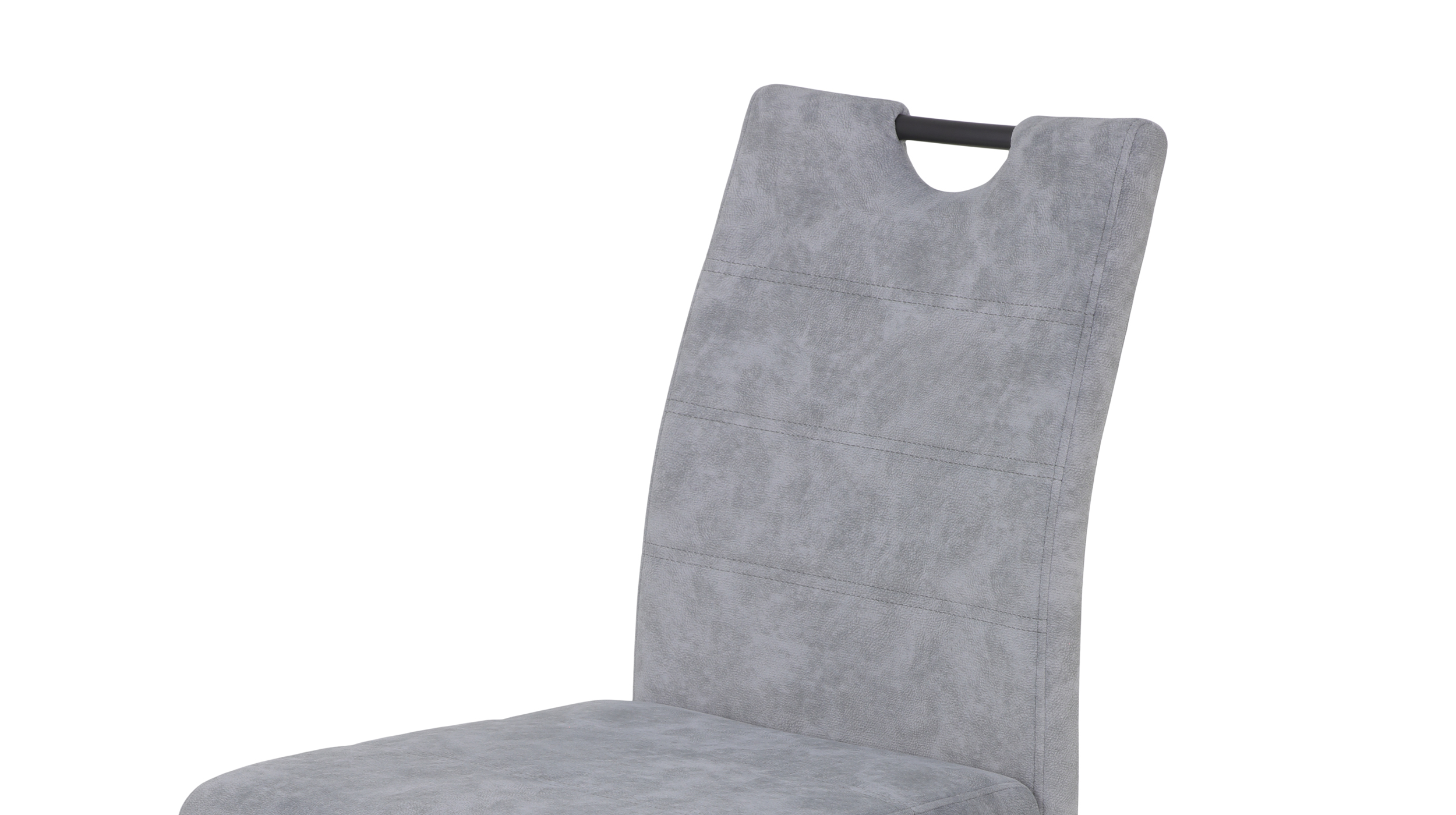 Schwingstuhl grau mit Taschenfederkern-Polsterung - Luxus Komfortsitz - LAURINA