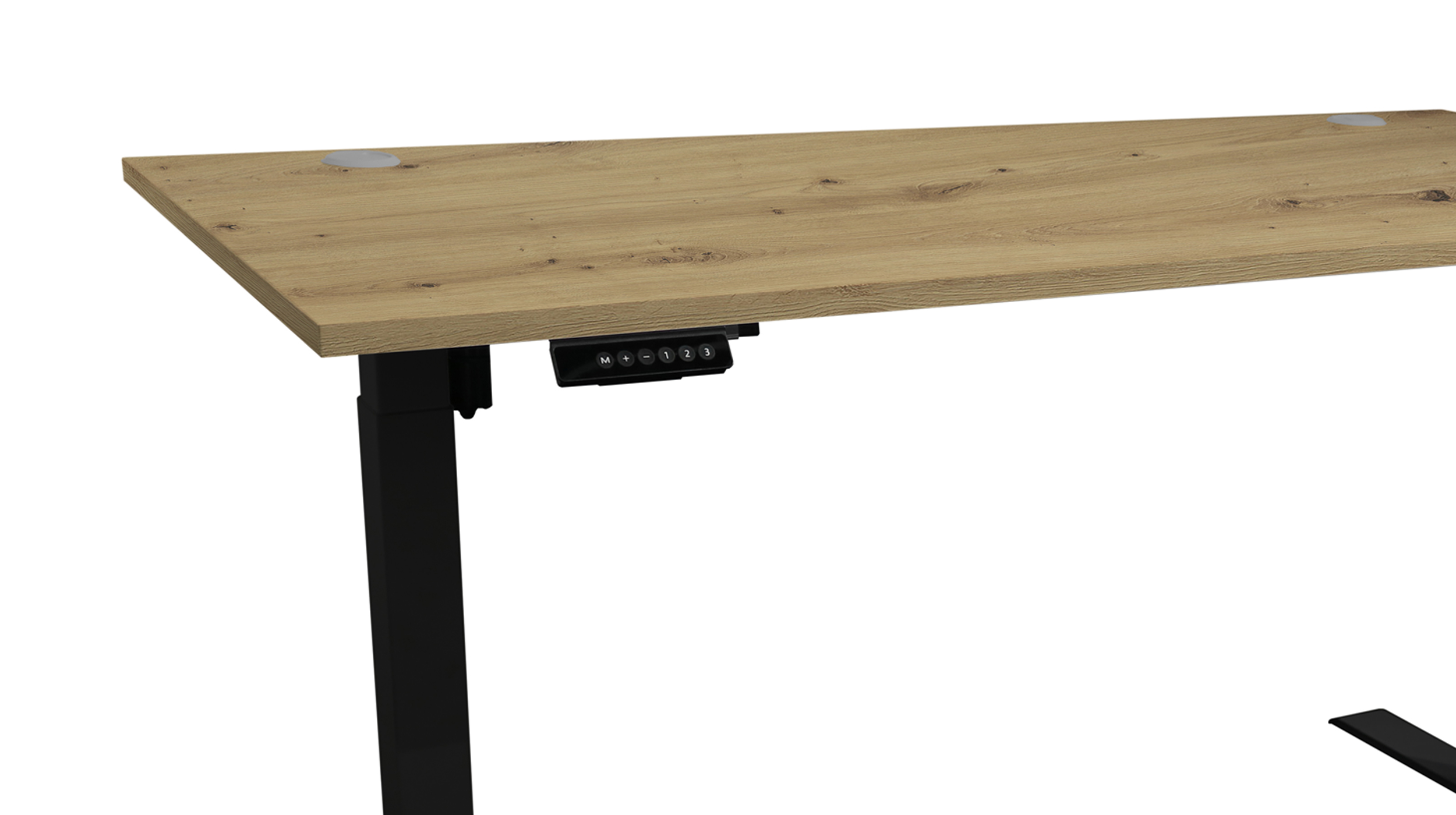 Computerschreibtisch Eiche 160 cm höhenverstellbar - BENNY