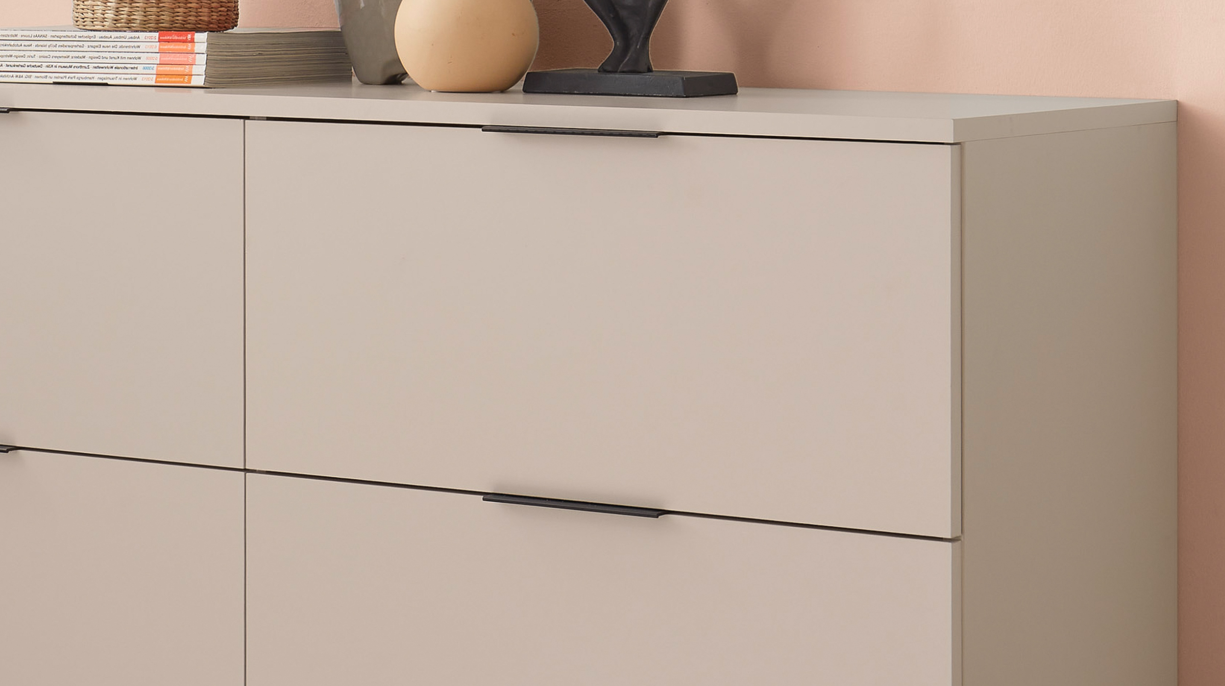 Kommode mit Schubladen beige 121 x 91 cm - CARANO