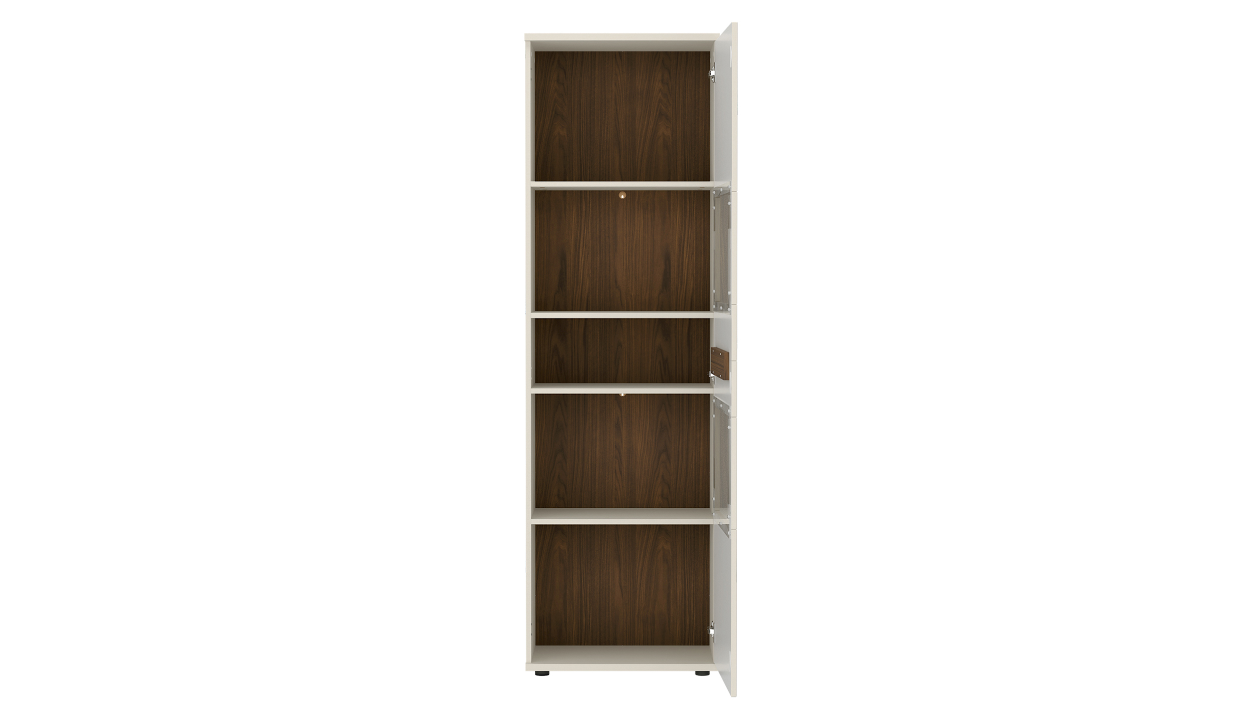 Vitrine mit Glastür Beige-Kaschmir - 64 cm - VIRGINIA